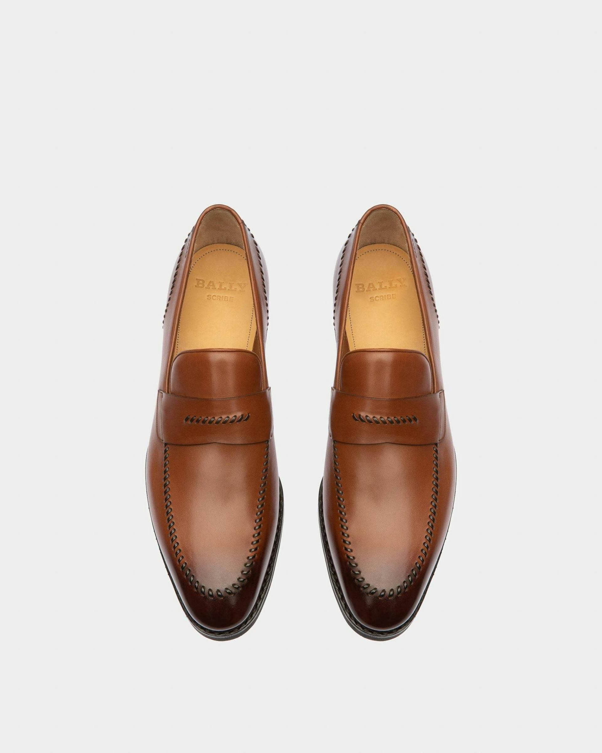Scober Leather Loafers In Brown - Men's - Bally - 02