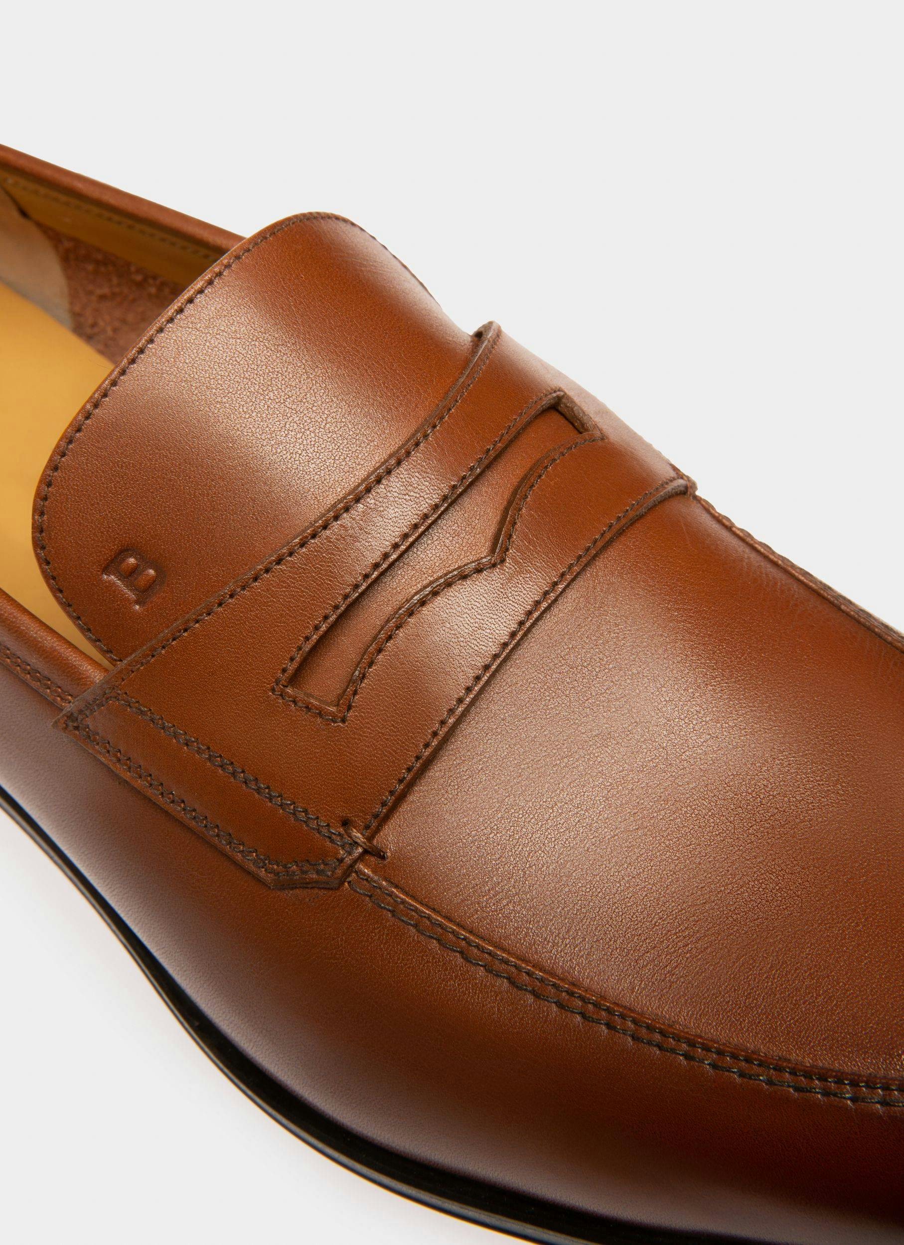 Webb Leather Loafers In Brown - Men's - Bally - 05