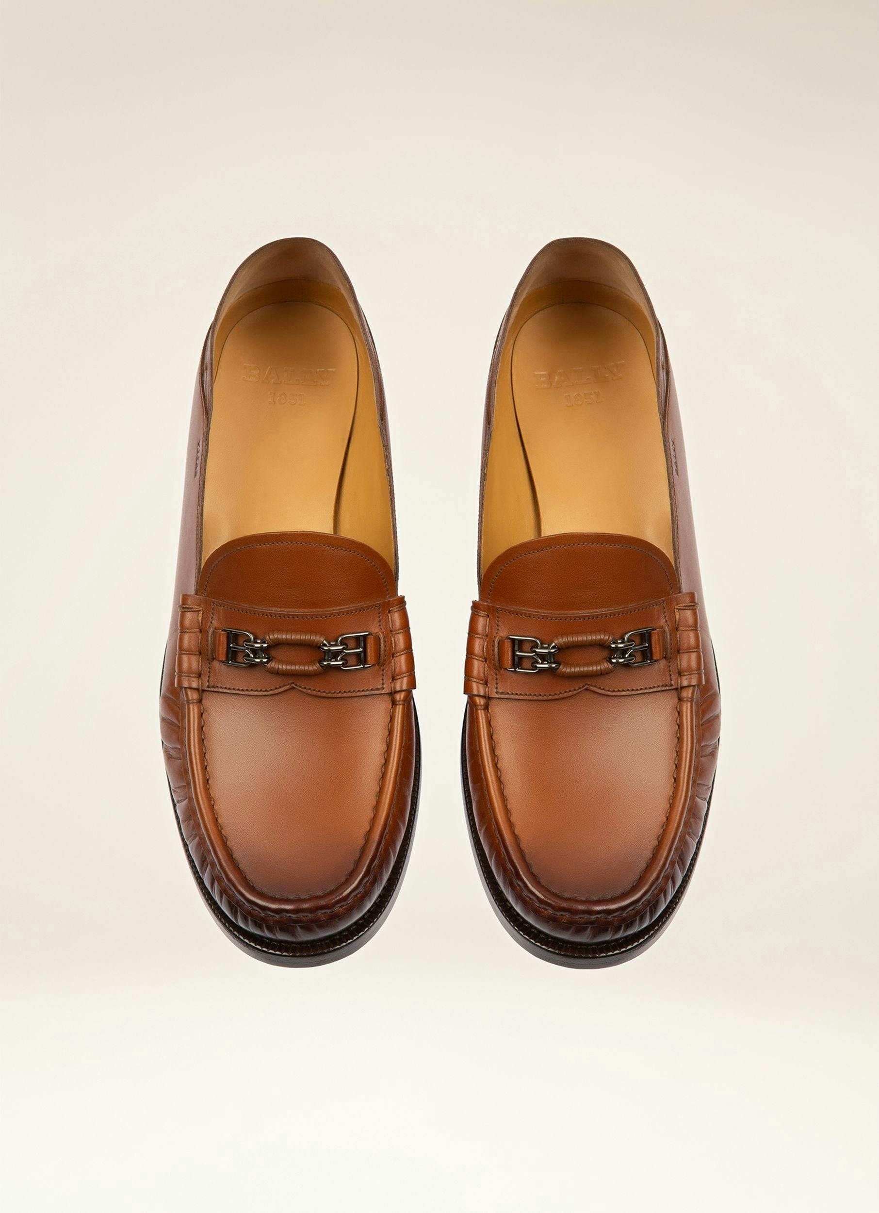 Coriano Leather Moccasins In Brown - Men's - Bally - 04
