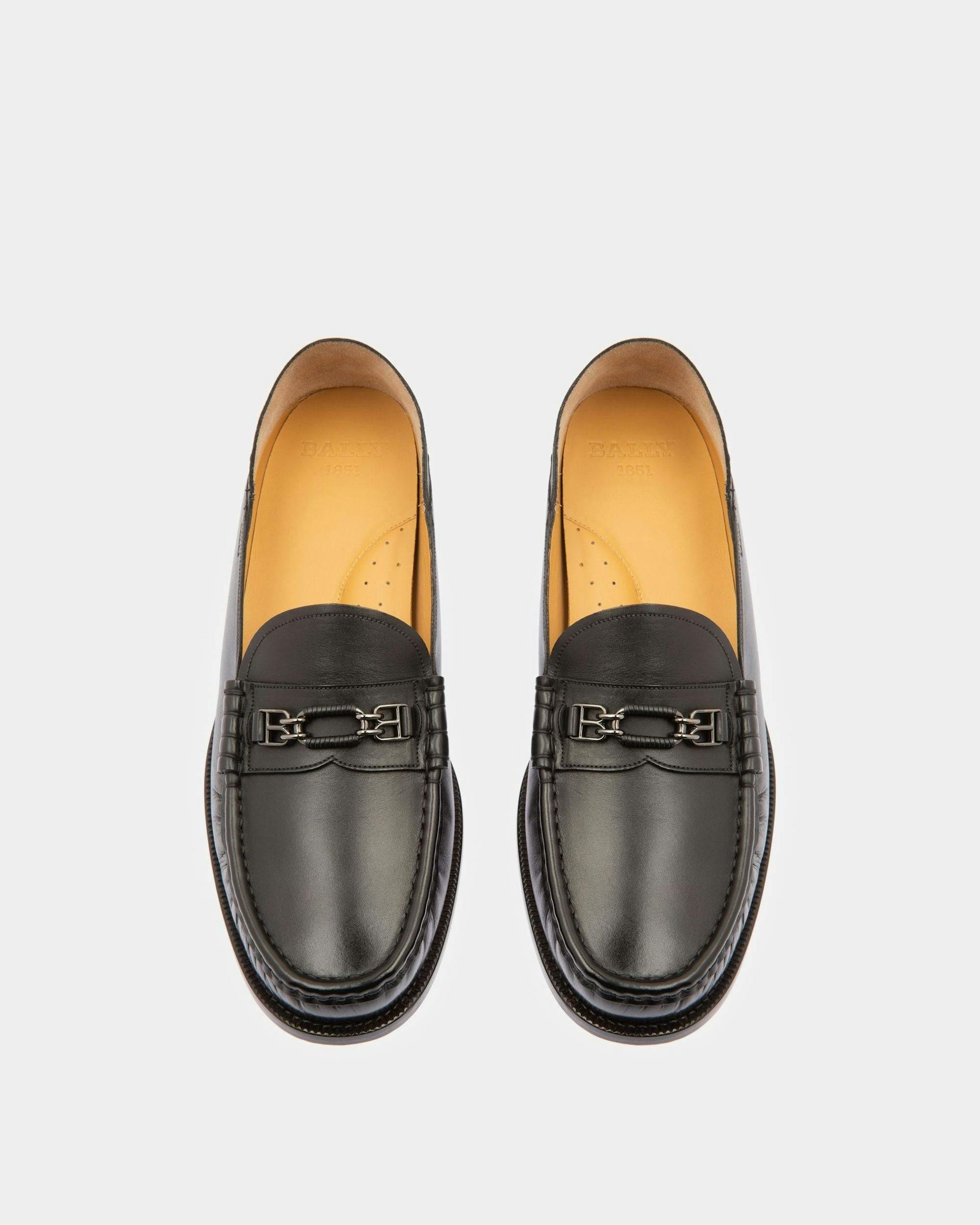 Coriano Leather Moccasins In Black - Men's - Bally - 02