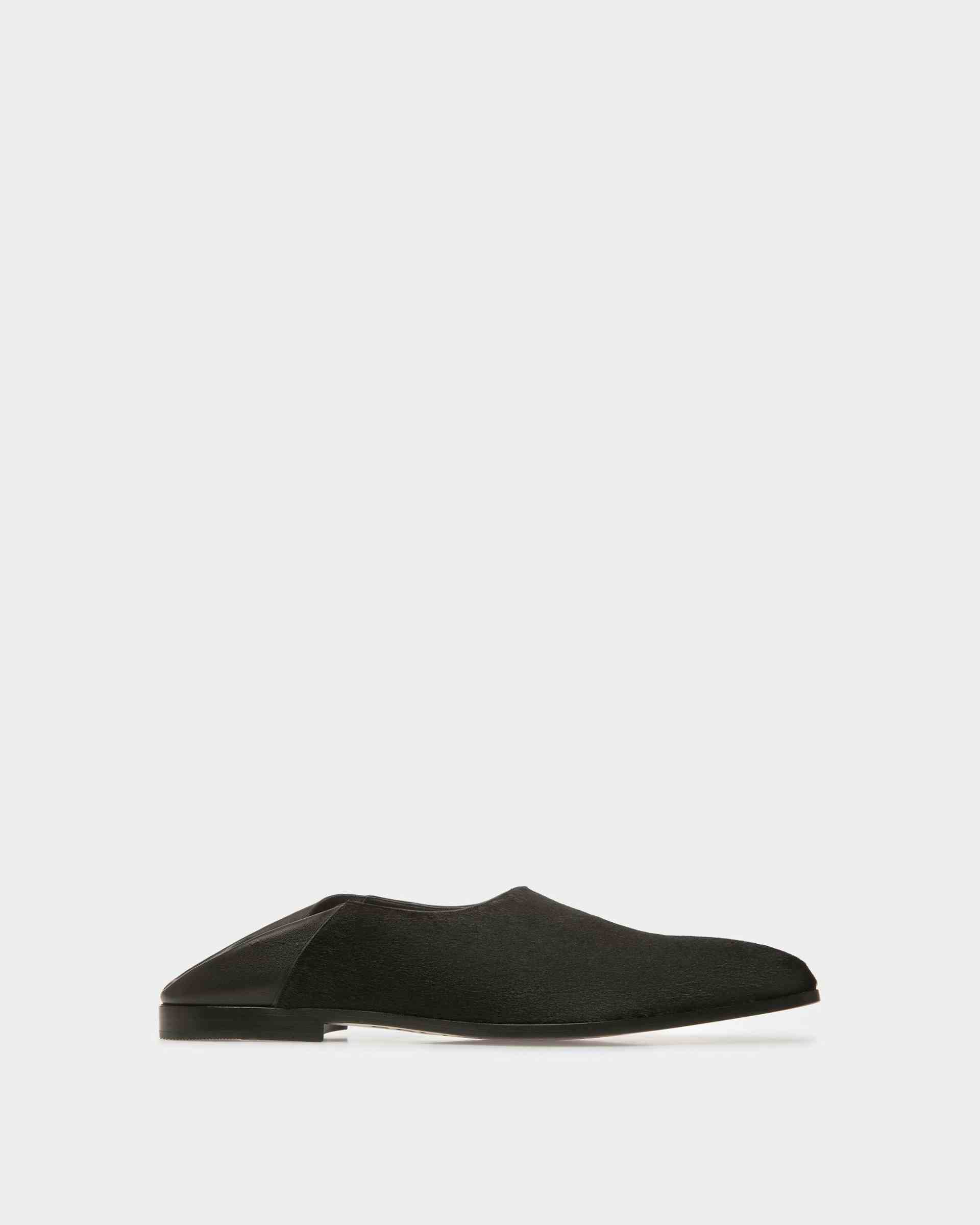 Vegas Flat Loafers In Black Haircalf Leather - Men's - Bally