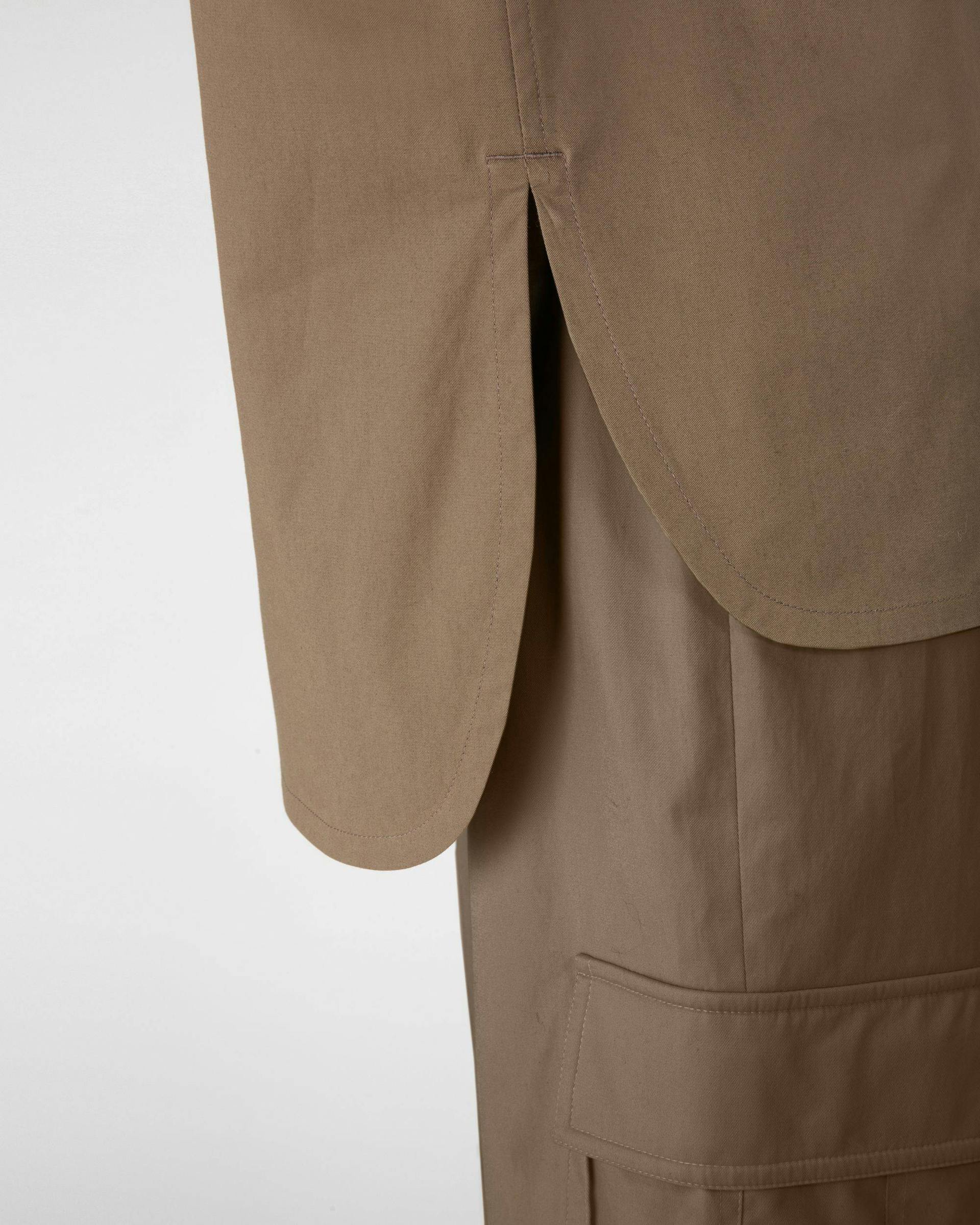 Stretch Cotton Shirt In Taupe - Men's - Bally - 02