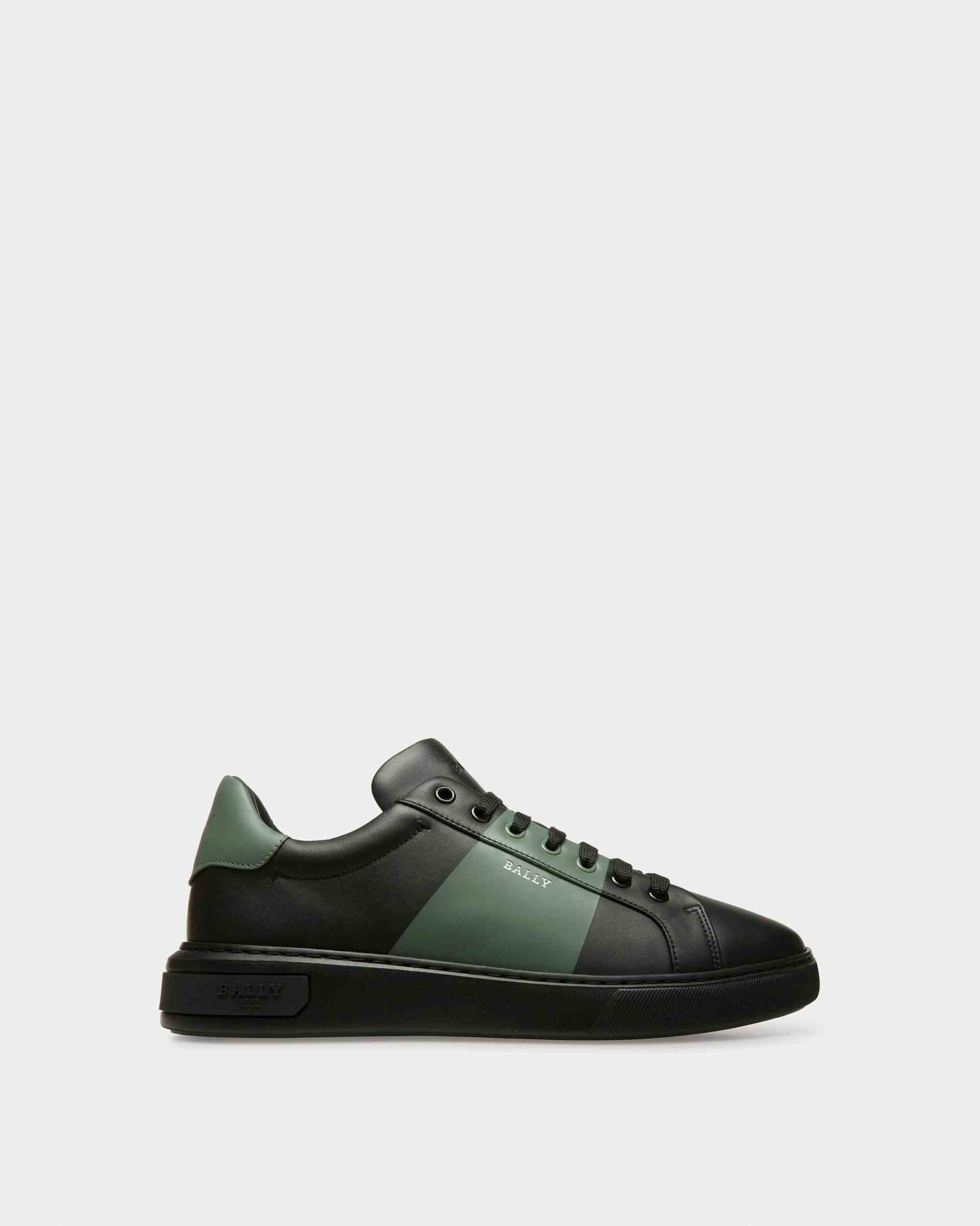 Mitty Sneakers En Cuir Noir Et Vert - Homme - Bally