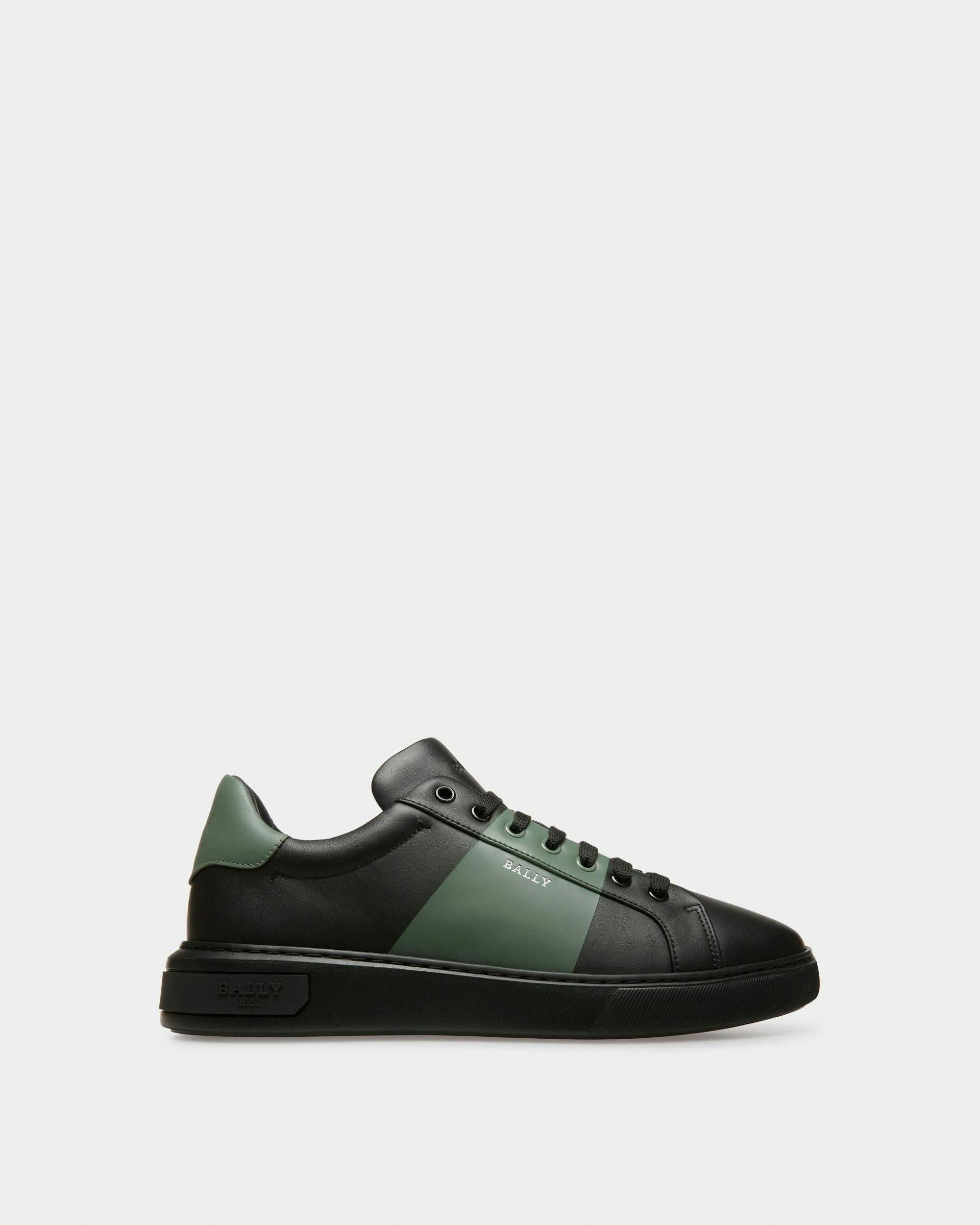 Mitty Sneakers En Cuir Noir Et Vert - Homme - Bally - 01