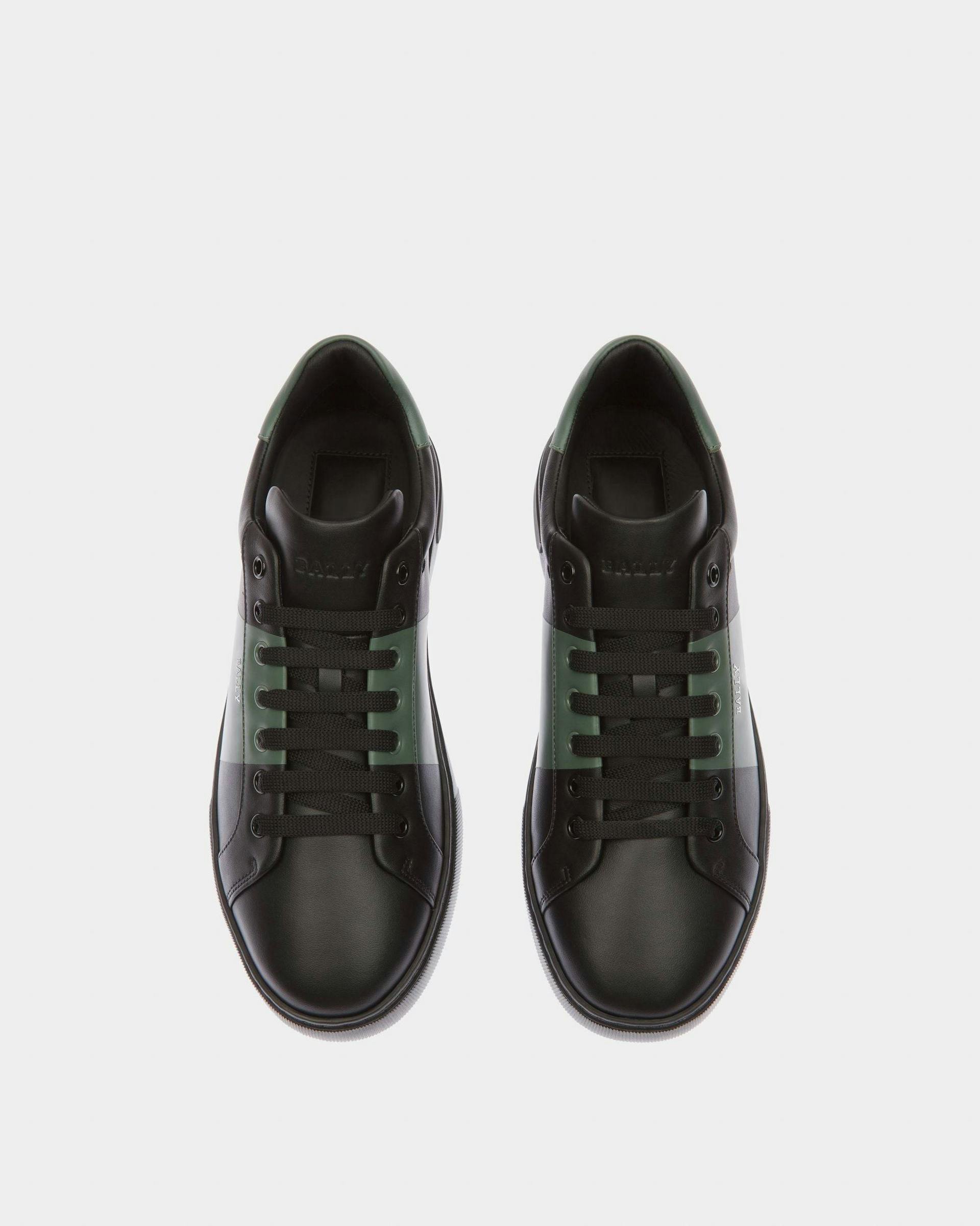 Mitty Sneakers En Cuir Noir Et Vert - Homme - Bally - 02