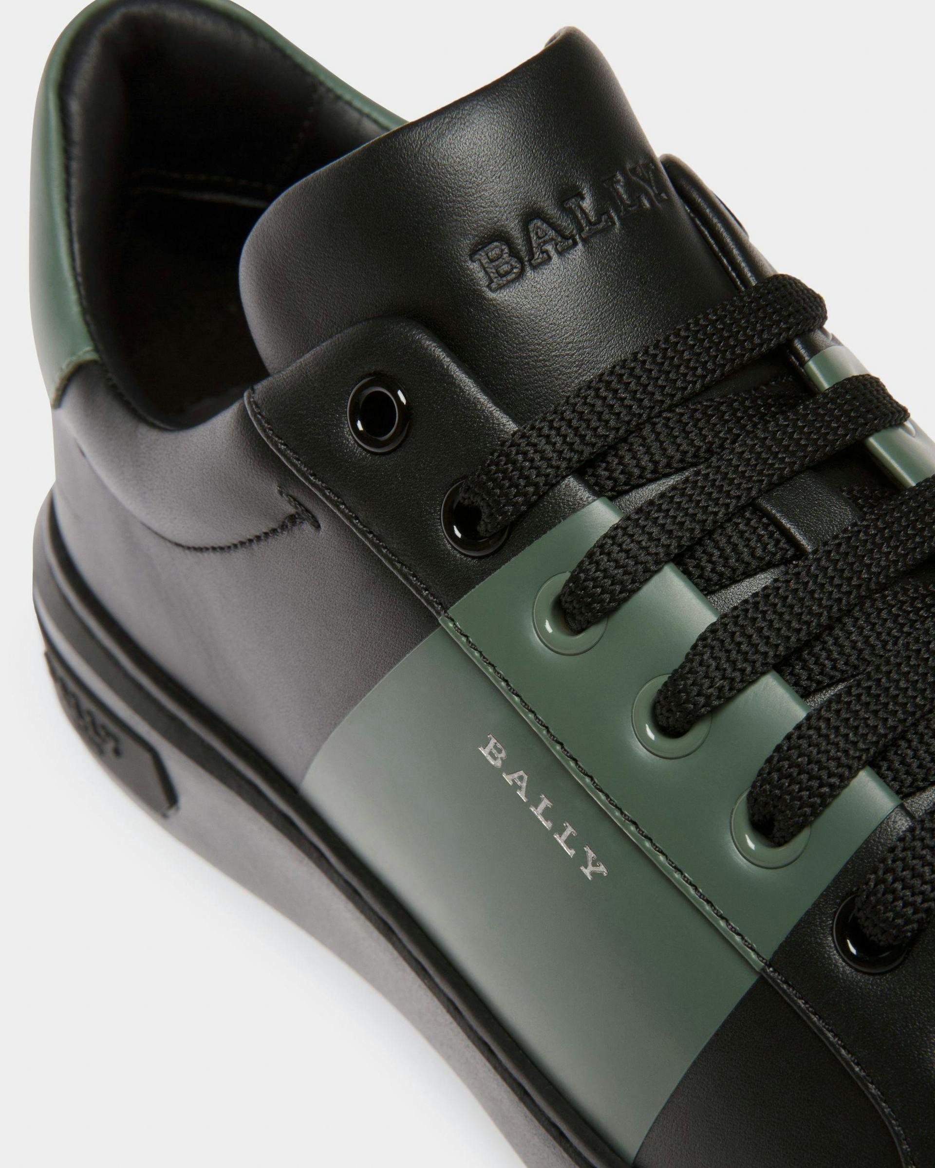 Mitty Sneakers En Cuir Noir Et Vert - Homme - Bally - 06