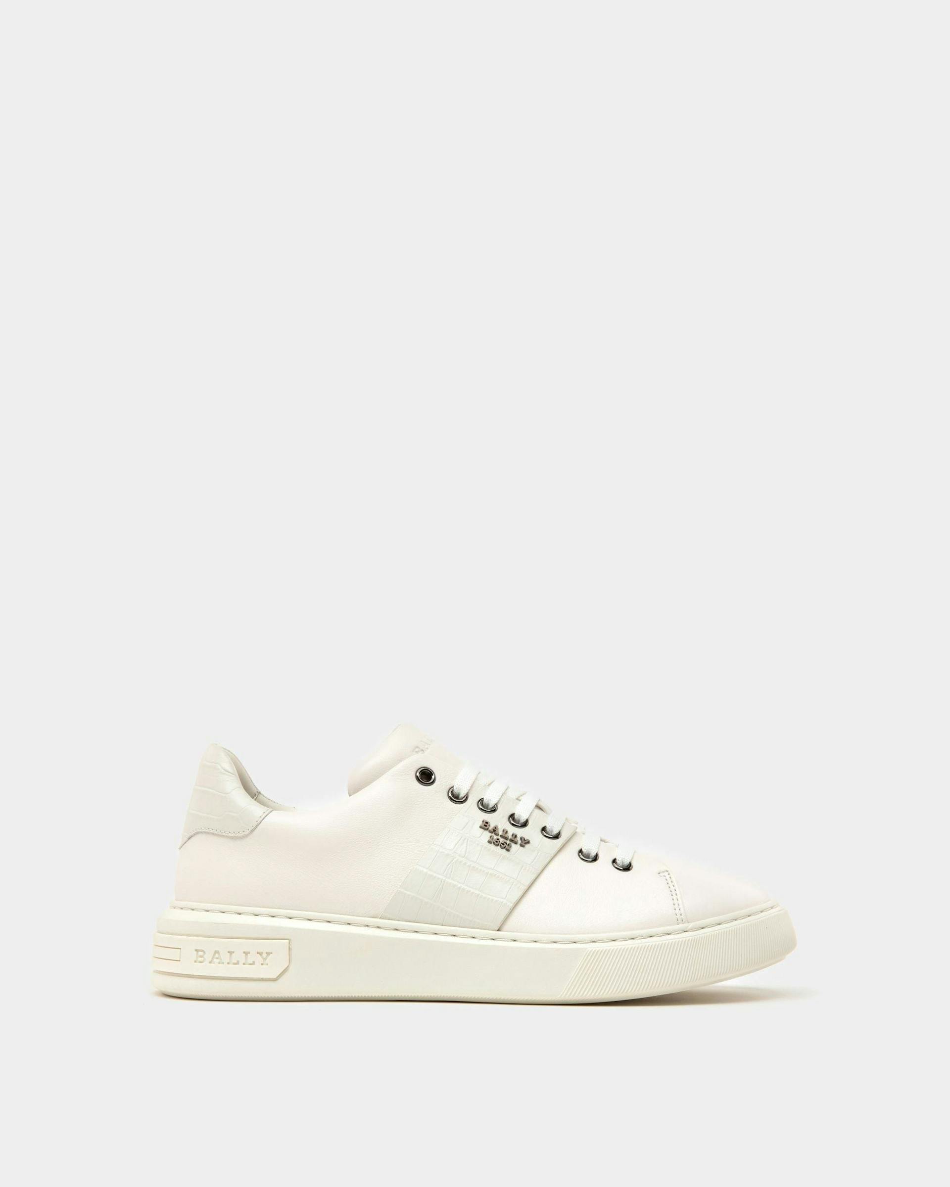 Mattye Leather Sneakers In White - Men's - Bally - 01