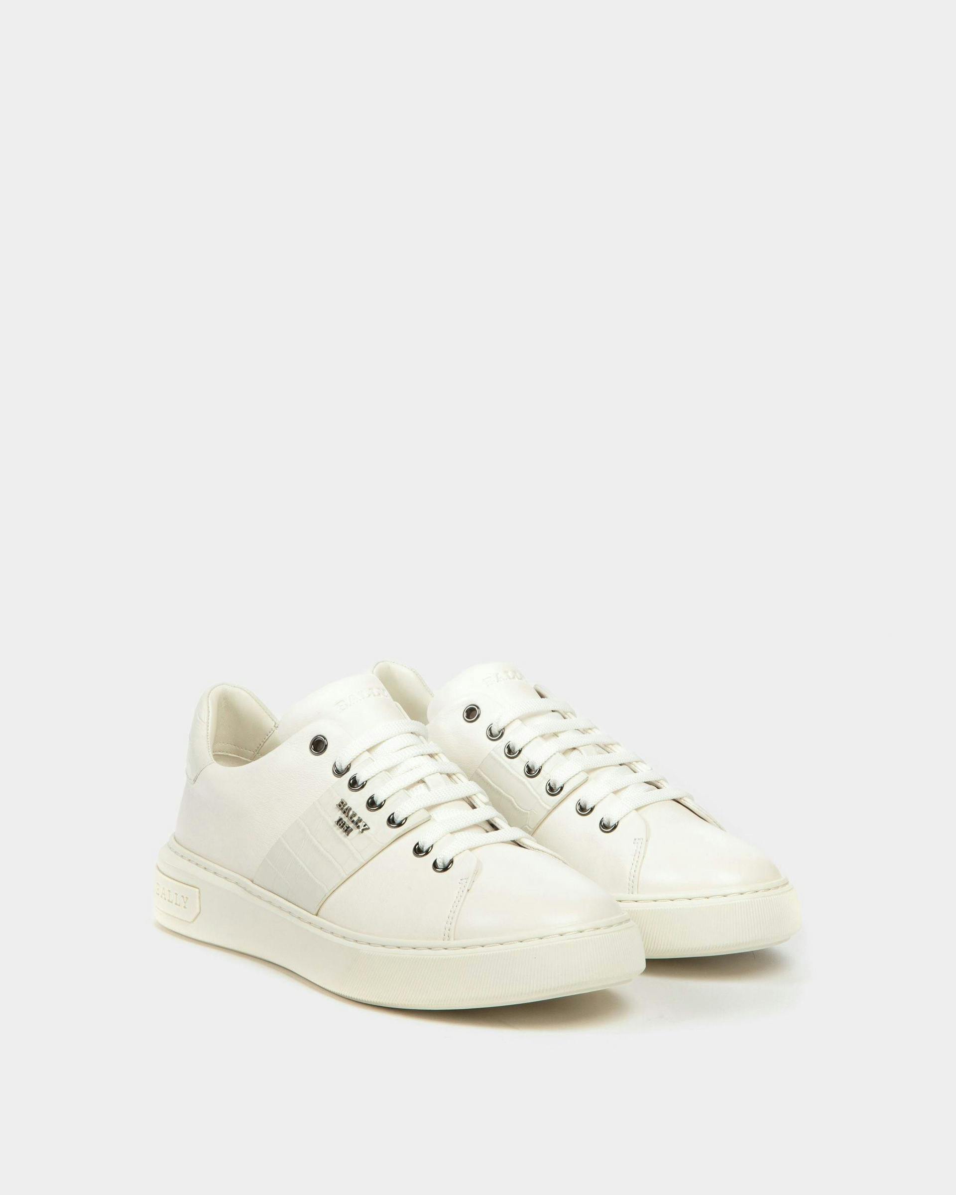 Mattye Leather Sneakers In White - Men's - Bally - 03