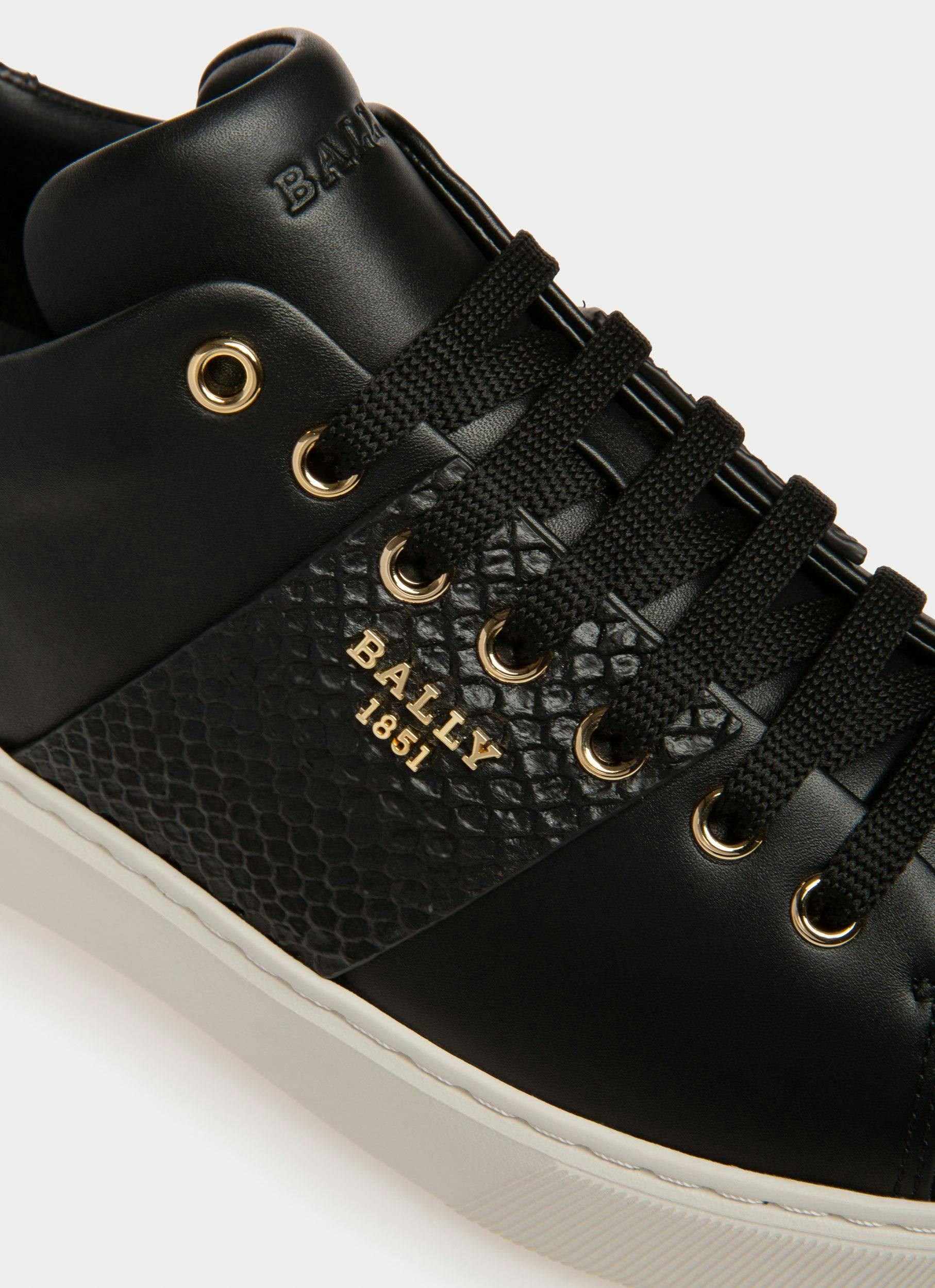 Mattye Leather Sneakers In Black - Men's - Bally - 06