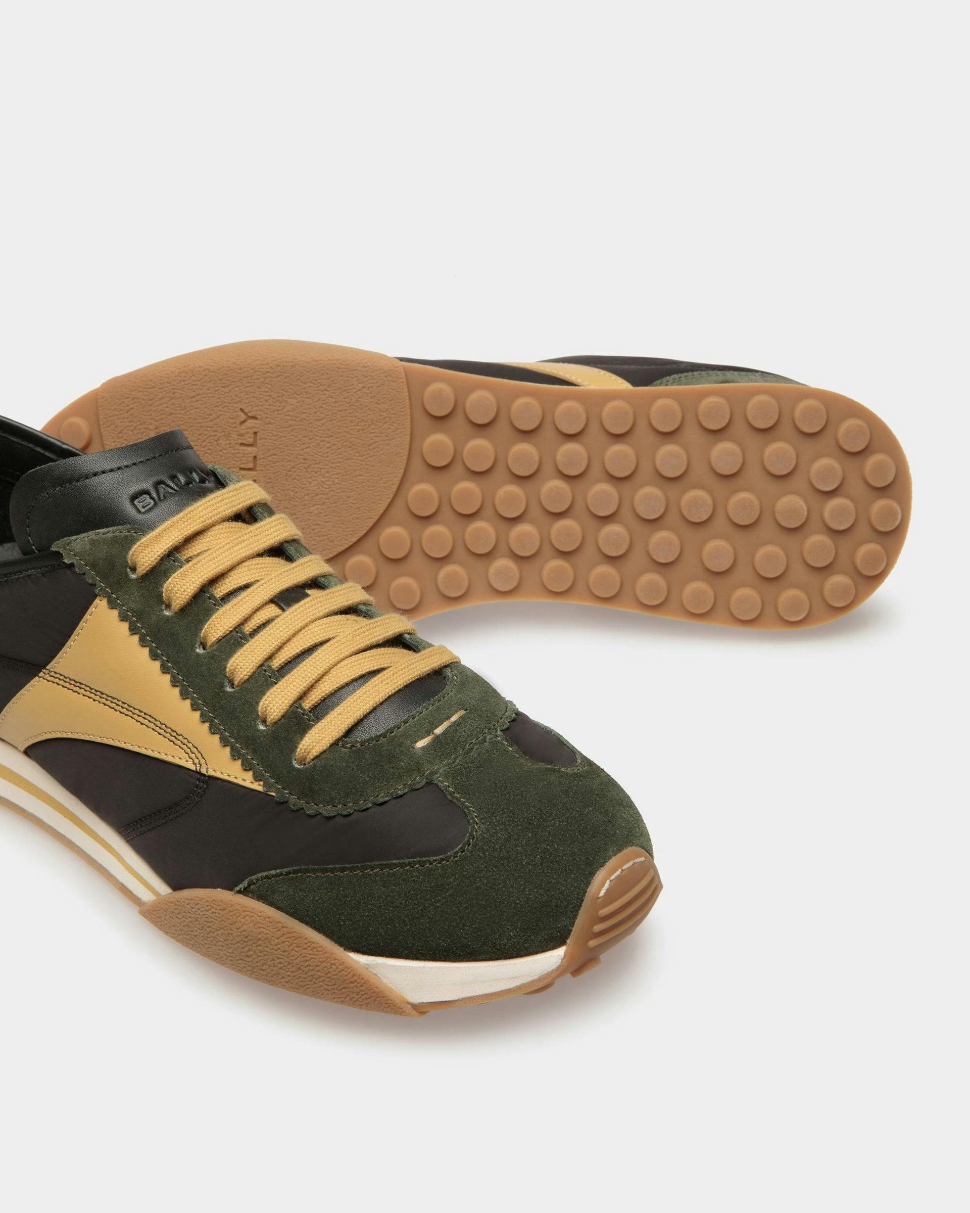 Sneakers Sussex En cuir et tissu vert et noir - Homme - Bally - 05