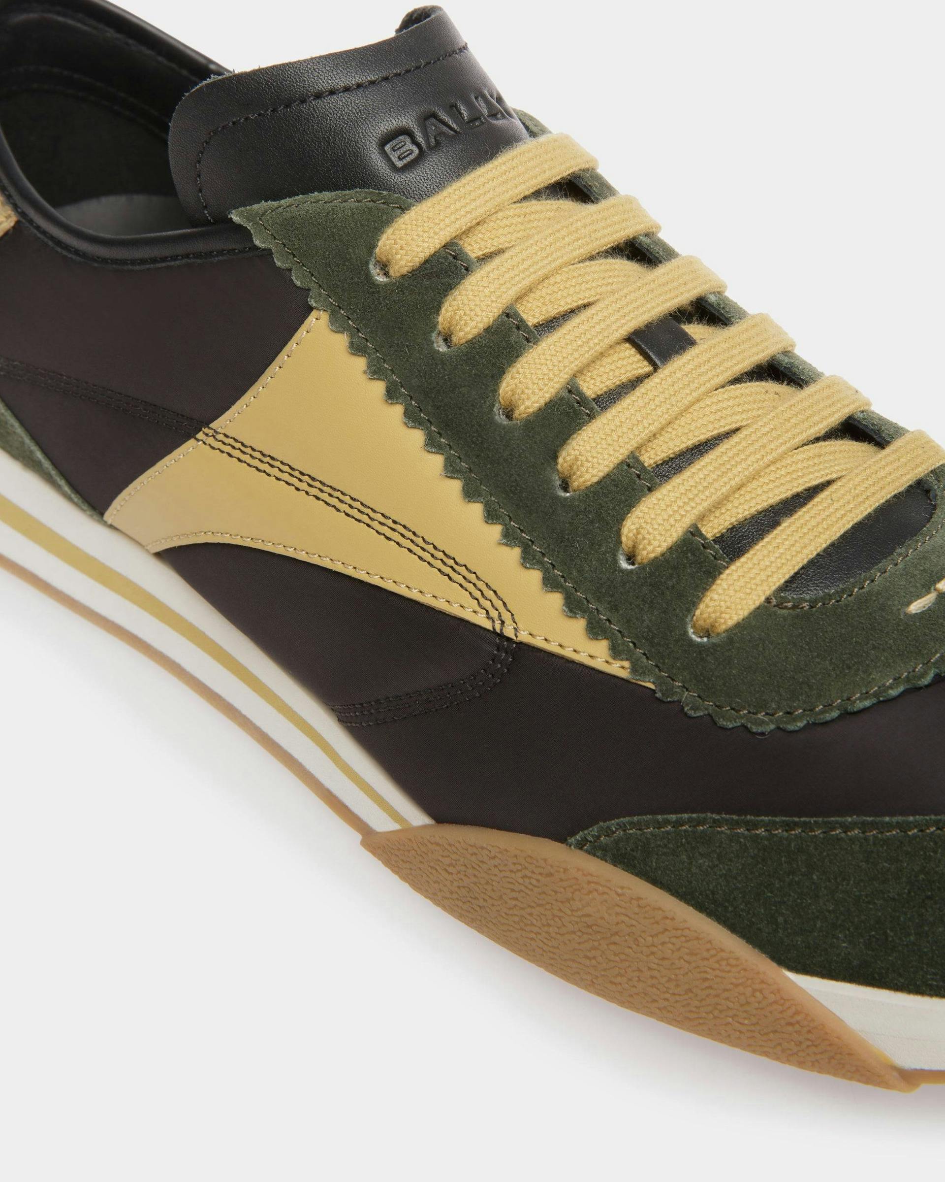 Sneakers Sussex En cuir et tissu vert et noir - Homme - Bally - 06