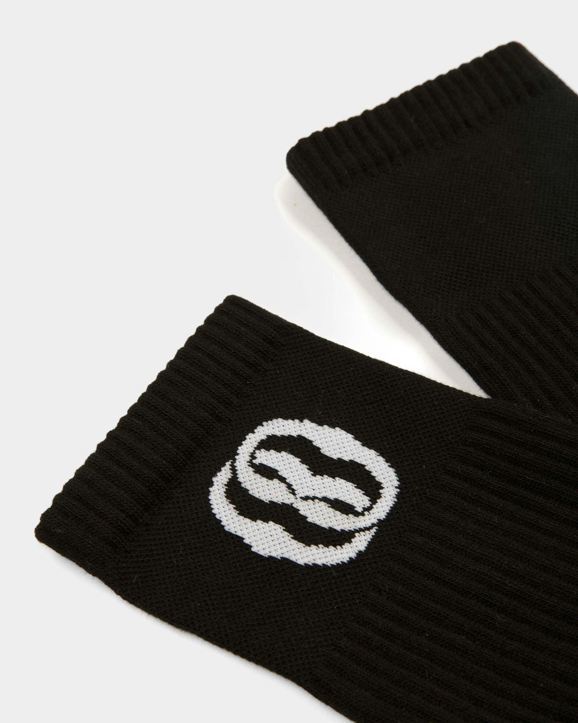 Emblem Socken Aus schwarzer Baumwolle - Herren - Bally - 02