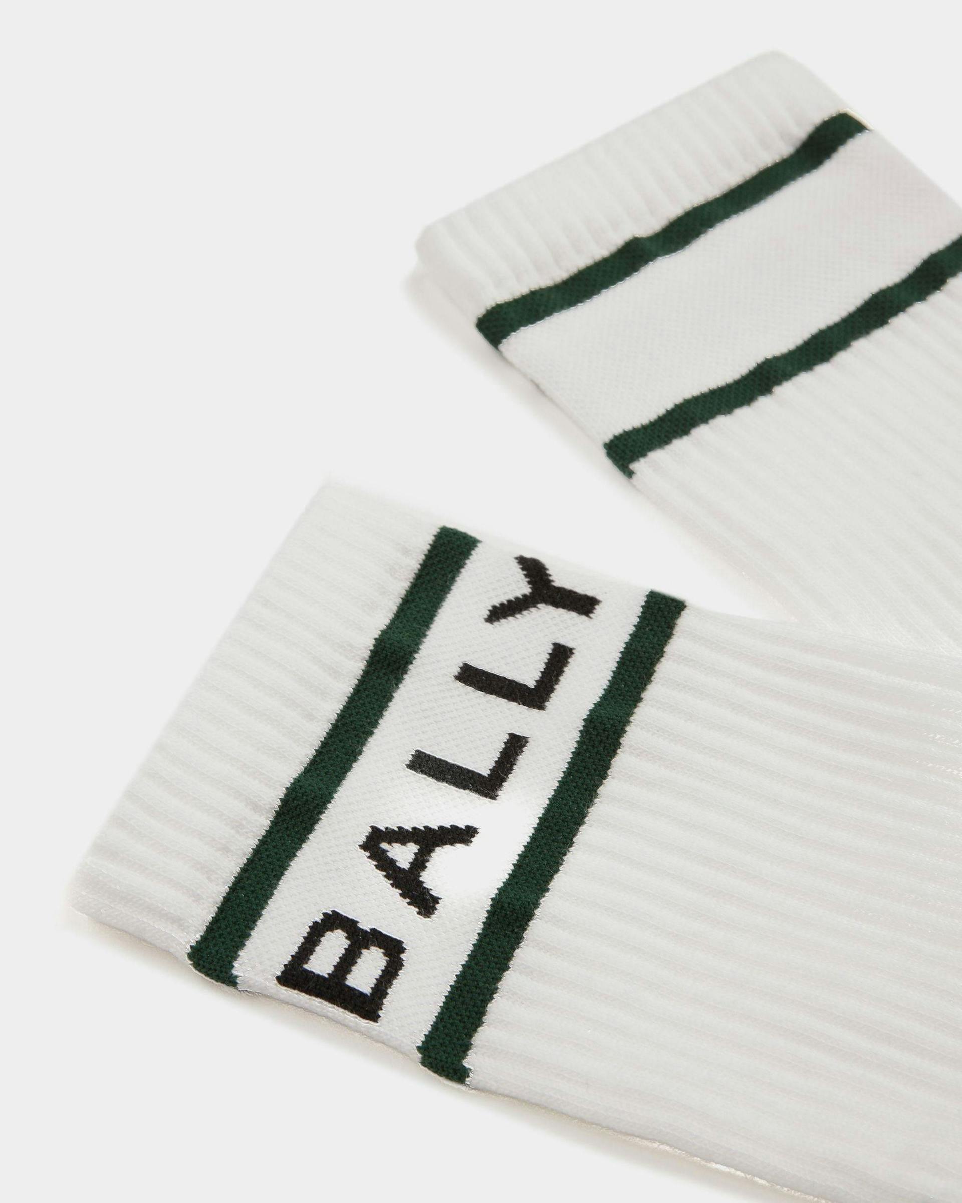 Bally Stripe Socken In Weiß und Grün - Herren - Bally - 02