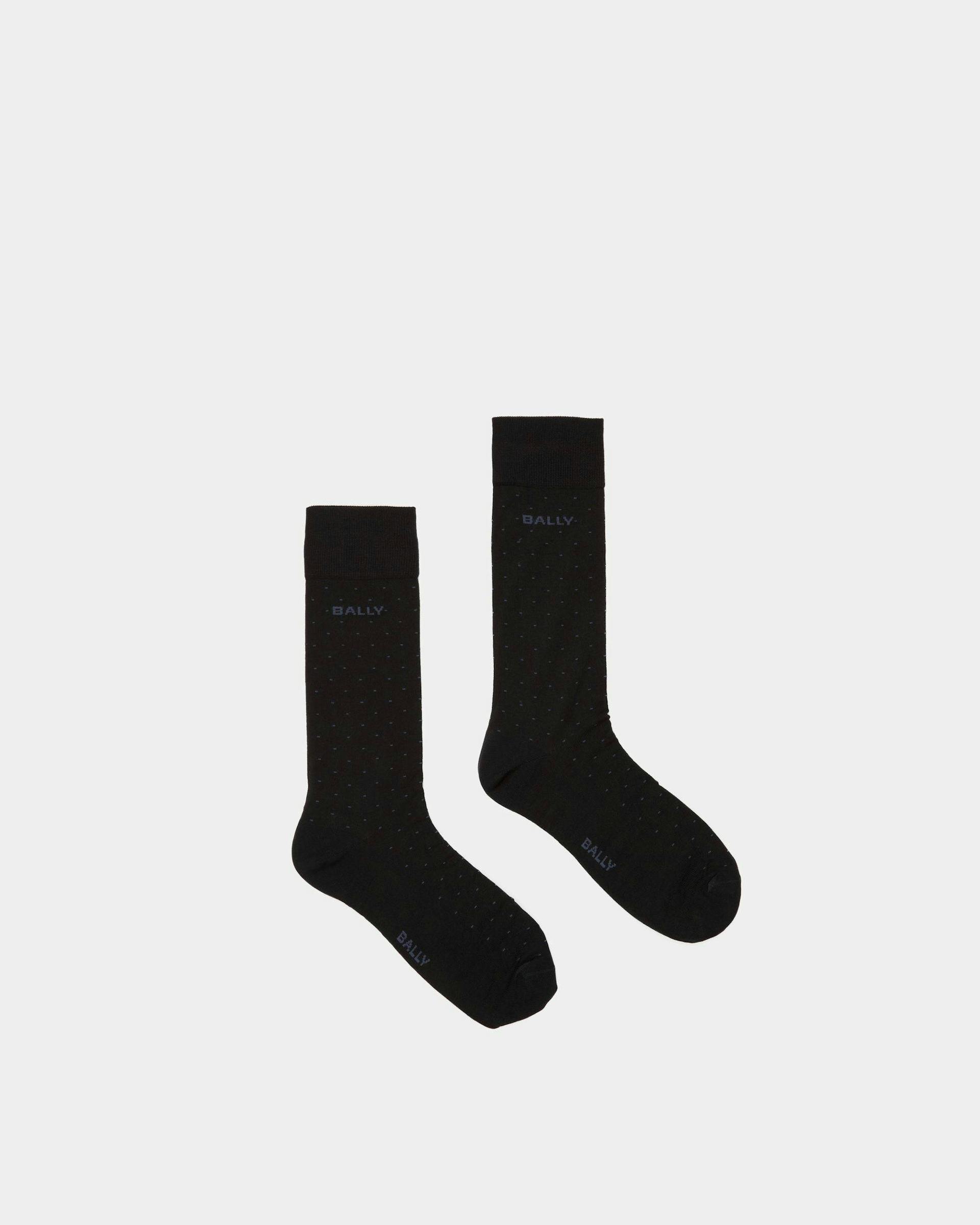 Chaussettes avec logo En coton mélangé couleur encre - Homme - Bally - 01