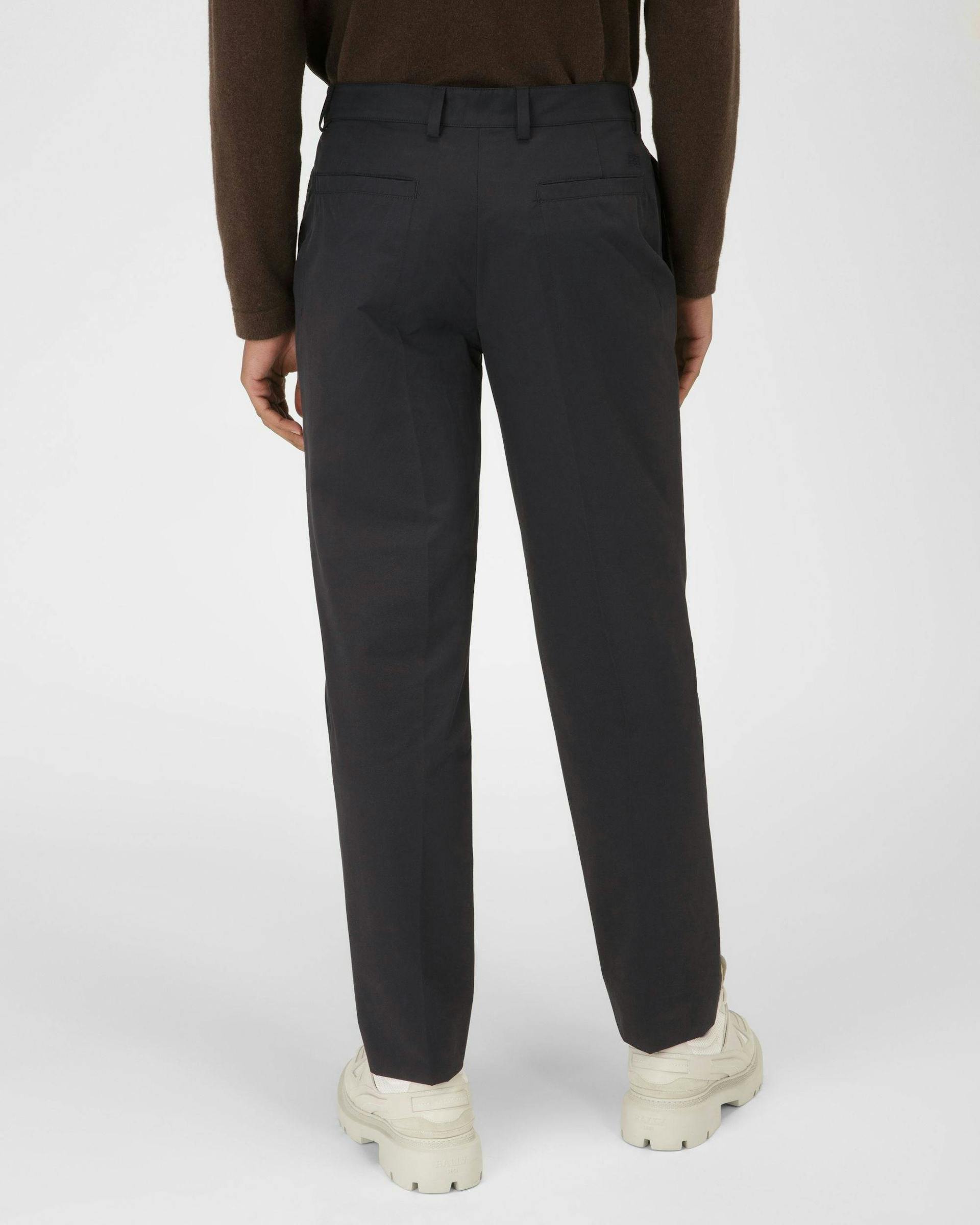 Mixed Cotton Chino Pants In Black - Men's - Bally - 03