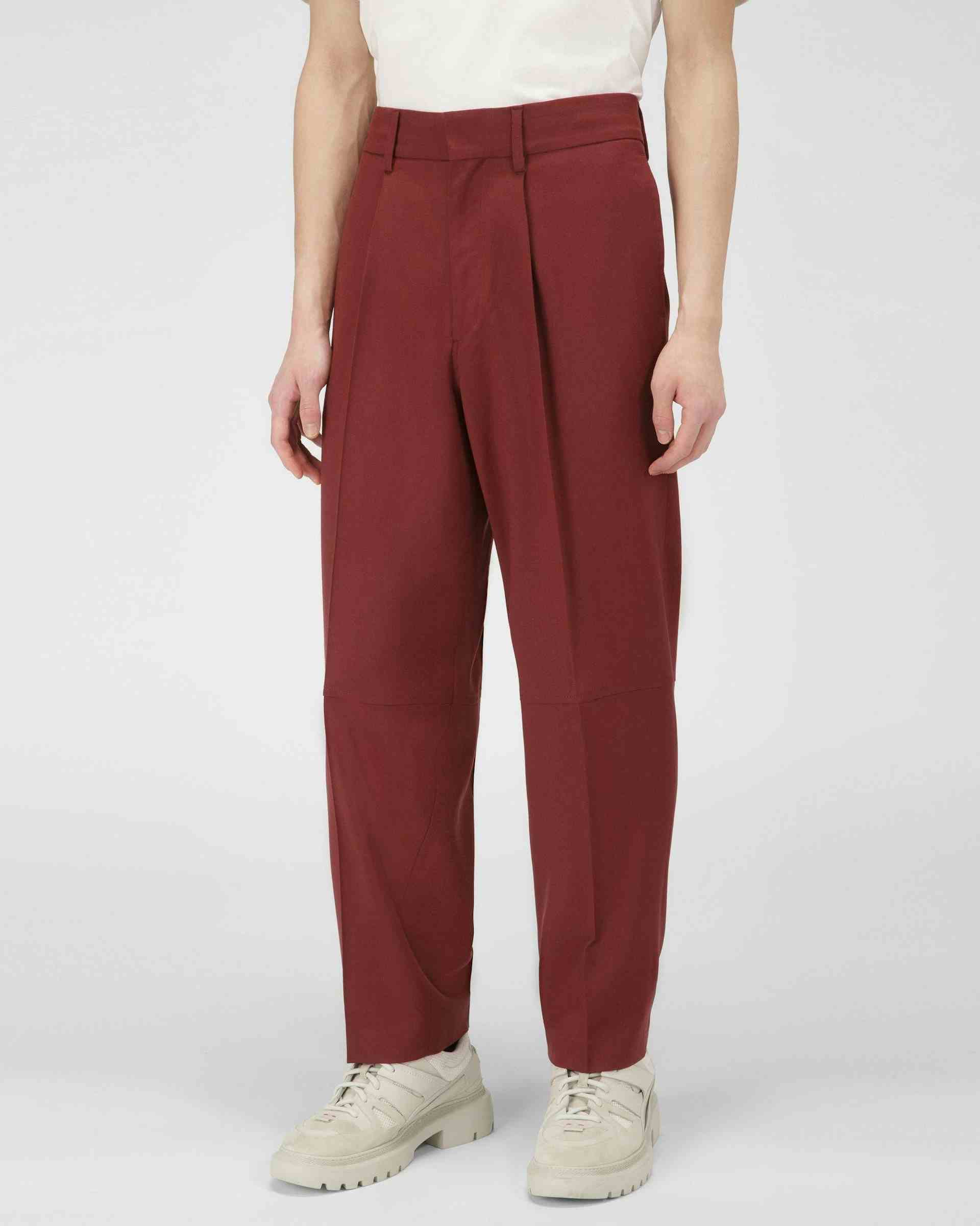 Wool Trousers In Heritage Red - Men's - Bally
