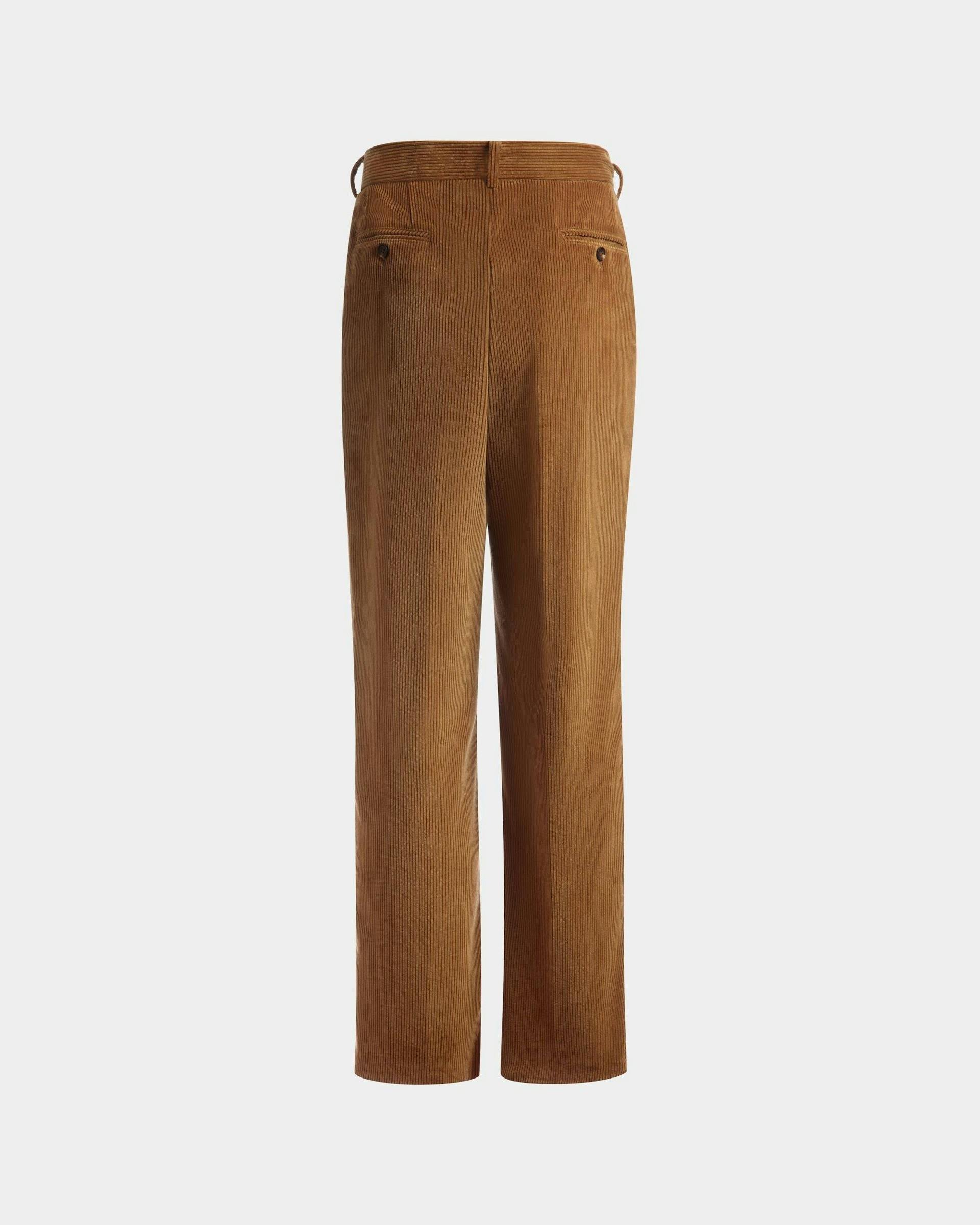 Corduroy Tailored Pants In Camel Cotton - Men's - Bally - 07