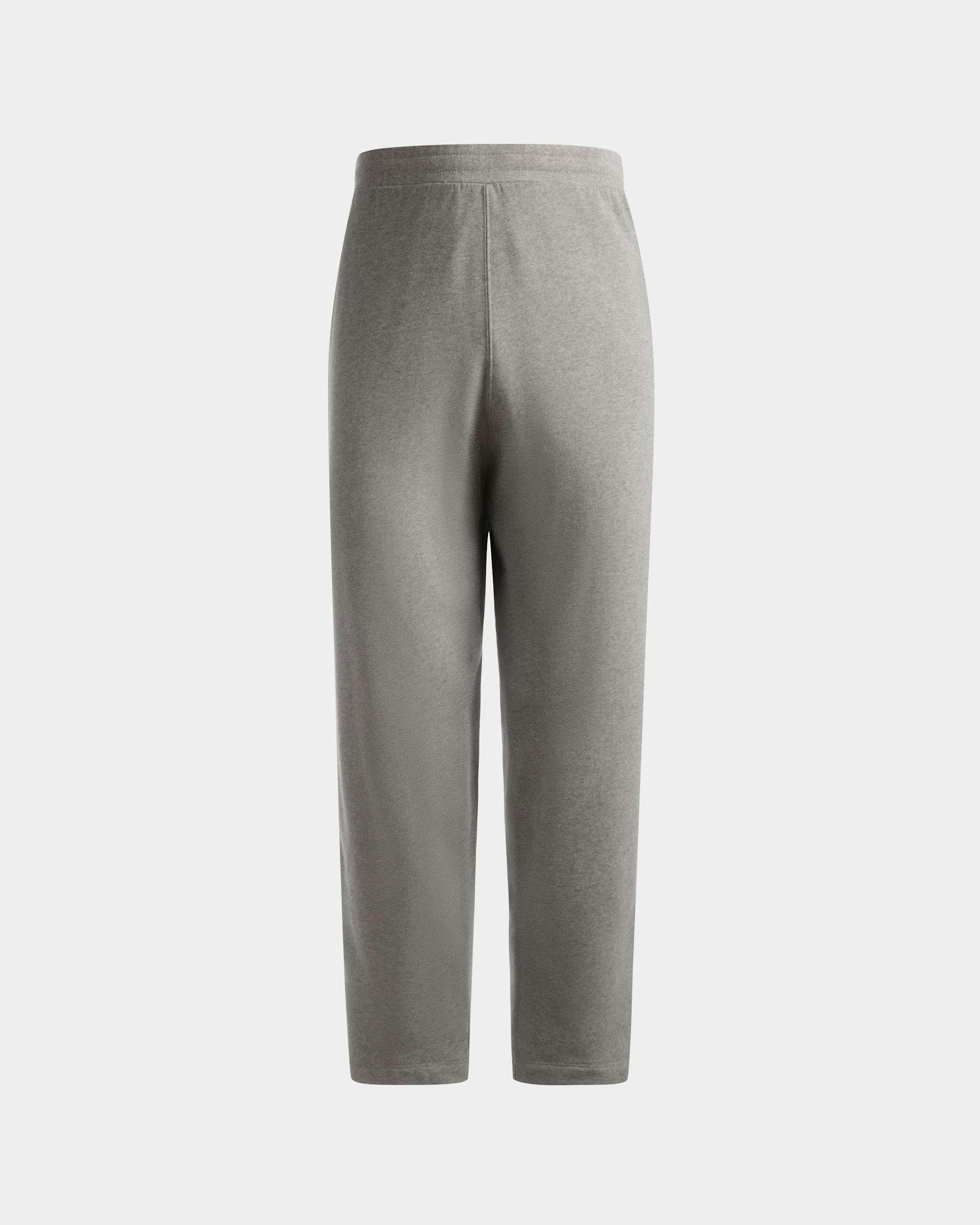 Drawstring Sweatpants In Gray Melange Cotton - Men's - Bally - 01