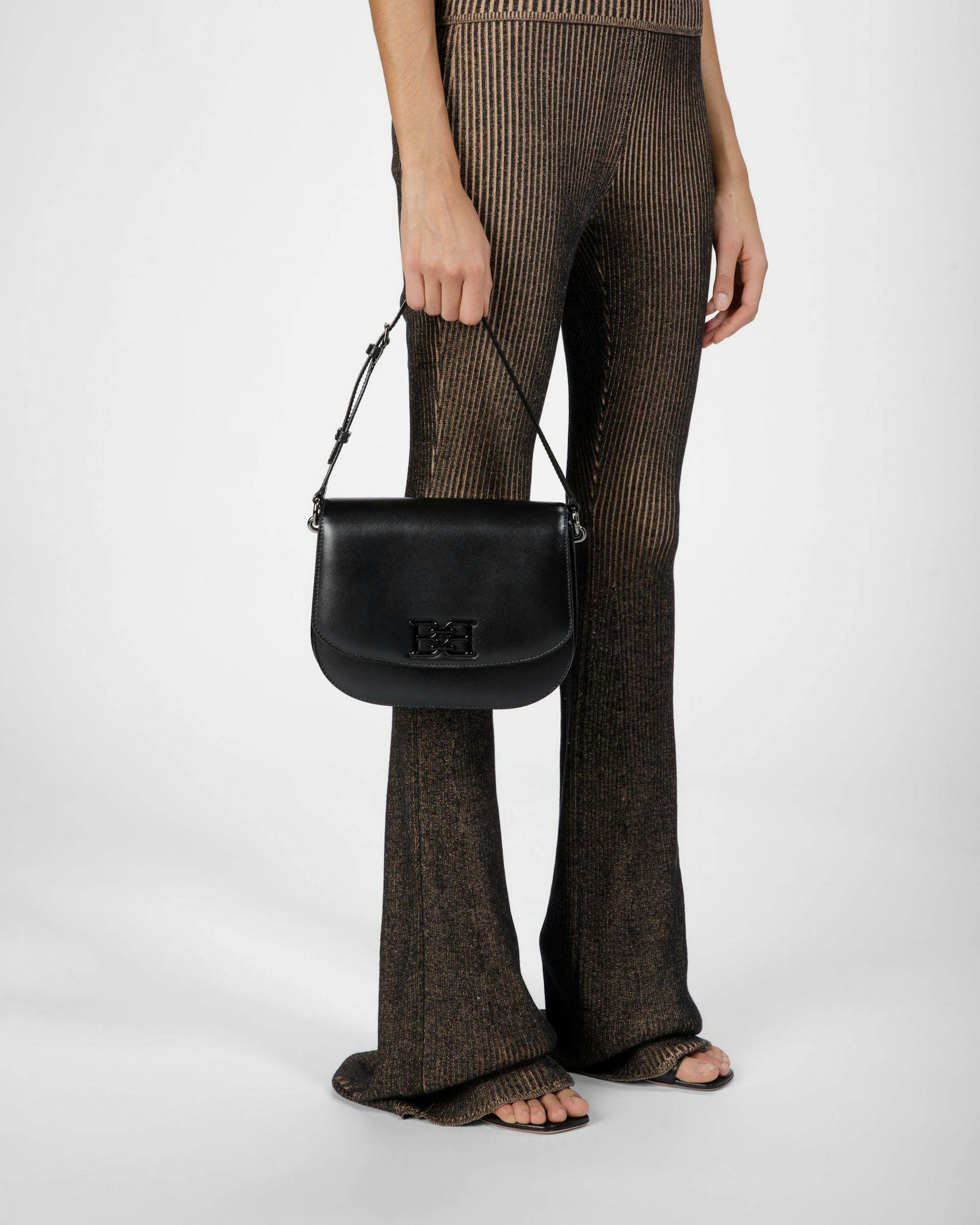 Beckie Leather Crossbody Bag In Black - Women's - Bally - 08