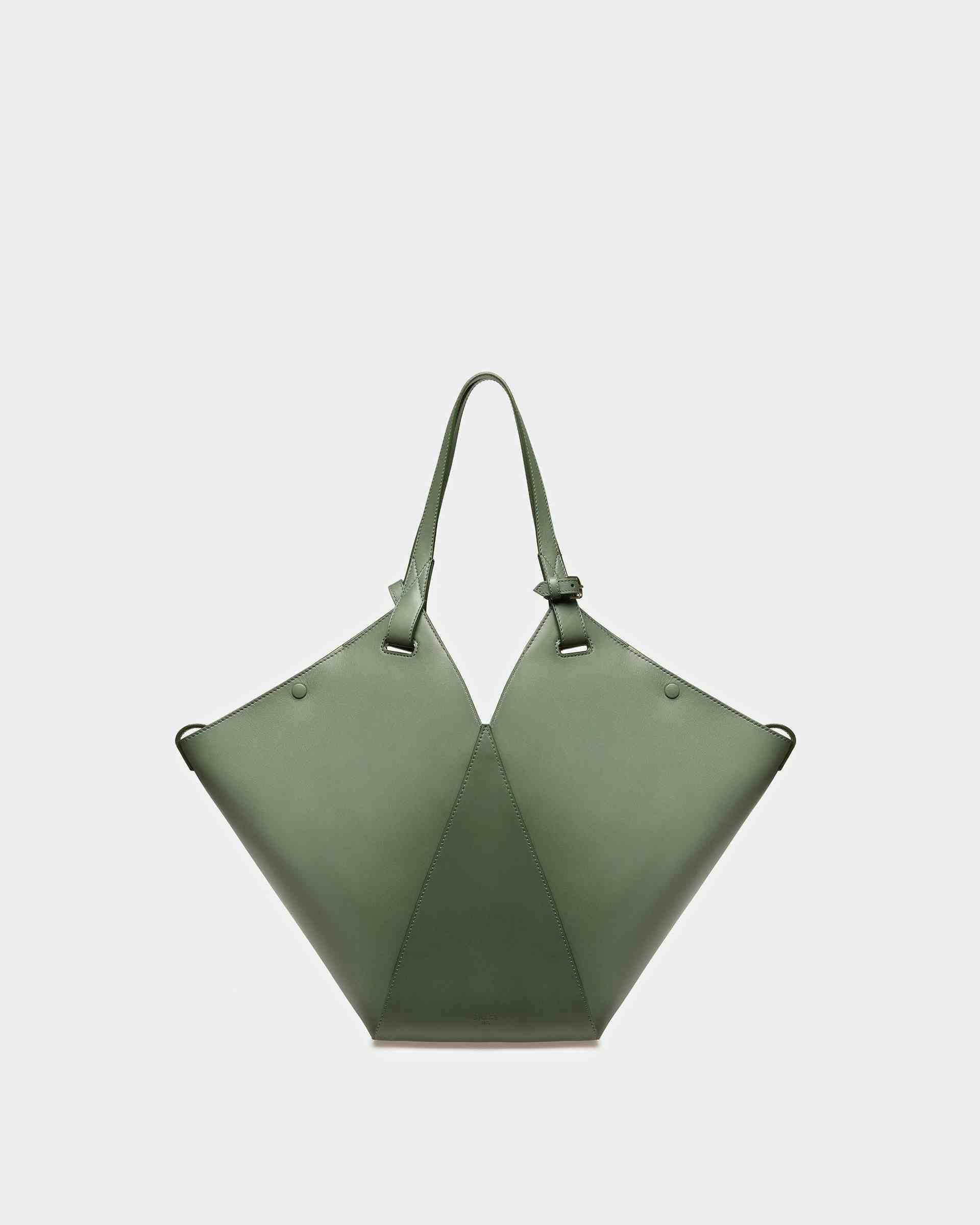 Ahria Leather Tote In Sage - Women's - Bally