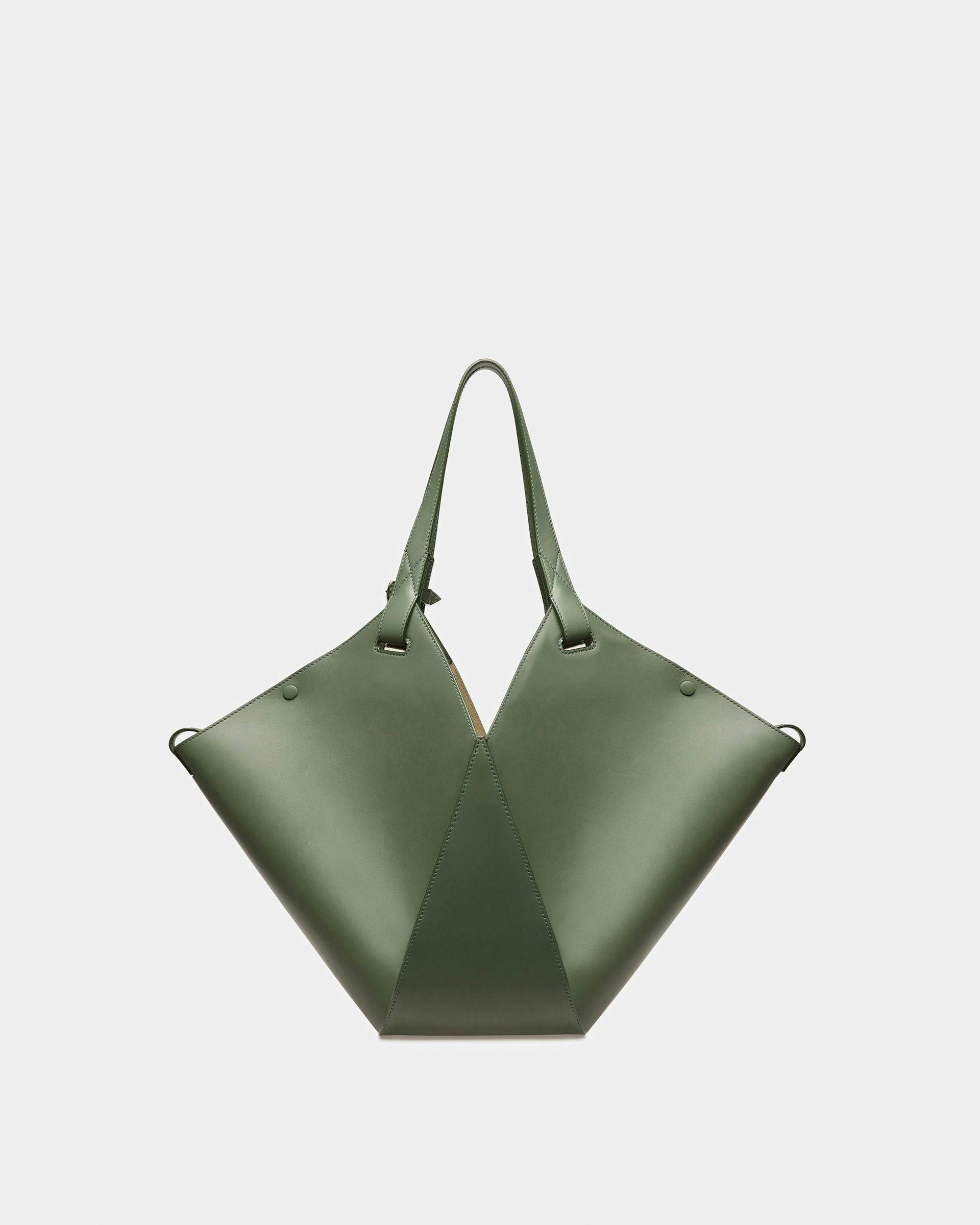 Ahria Leather Tote In Sage - Women's - Bally - 03
