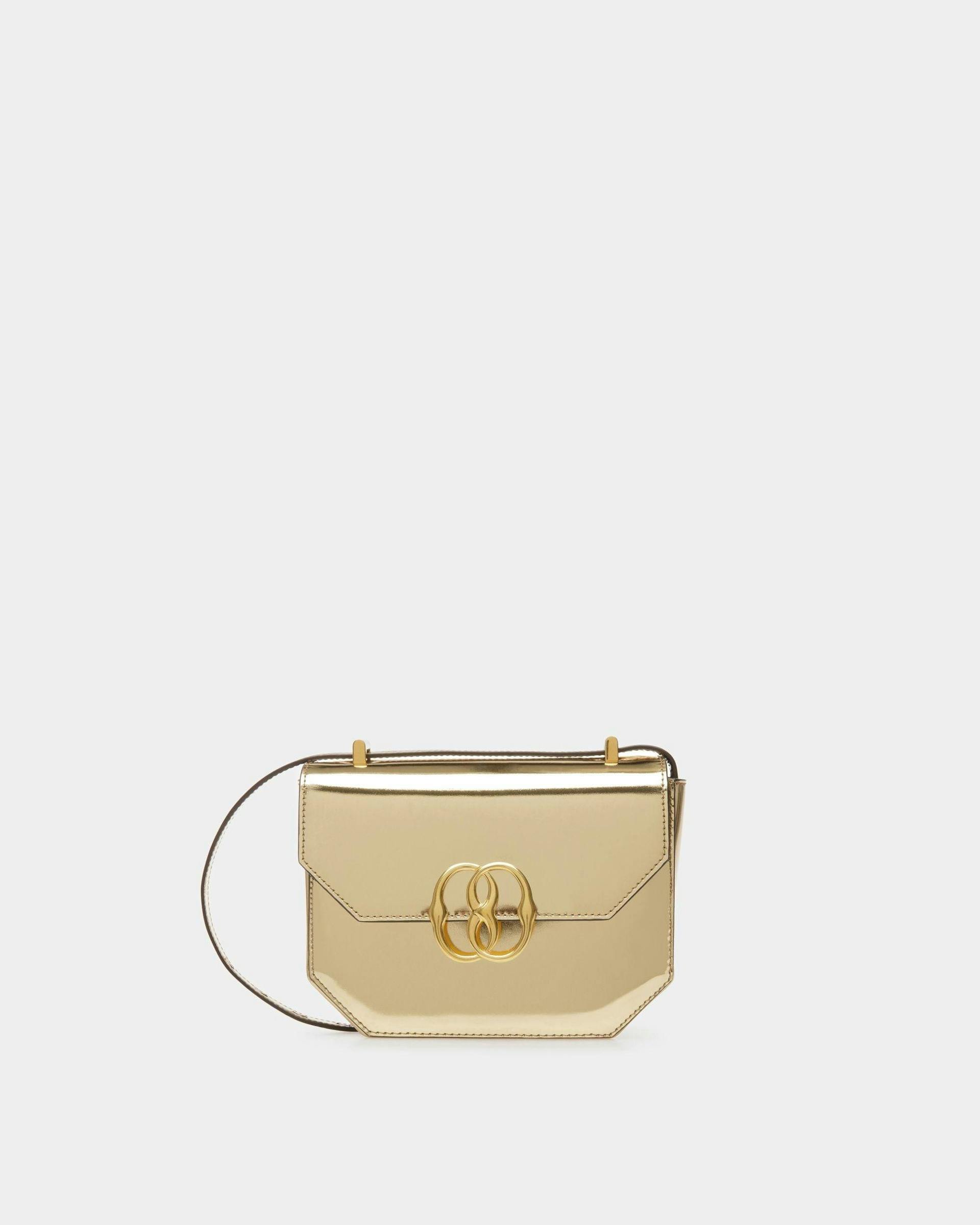 Emblem Minibag In Gold Leather - Women's - Bally - 01