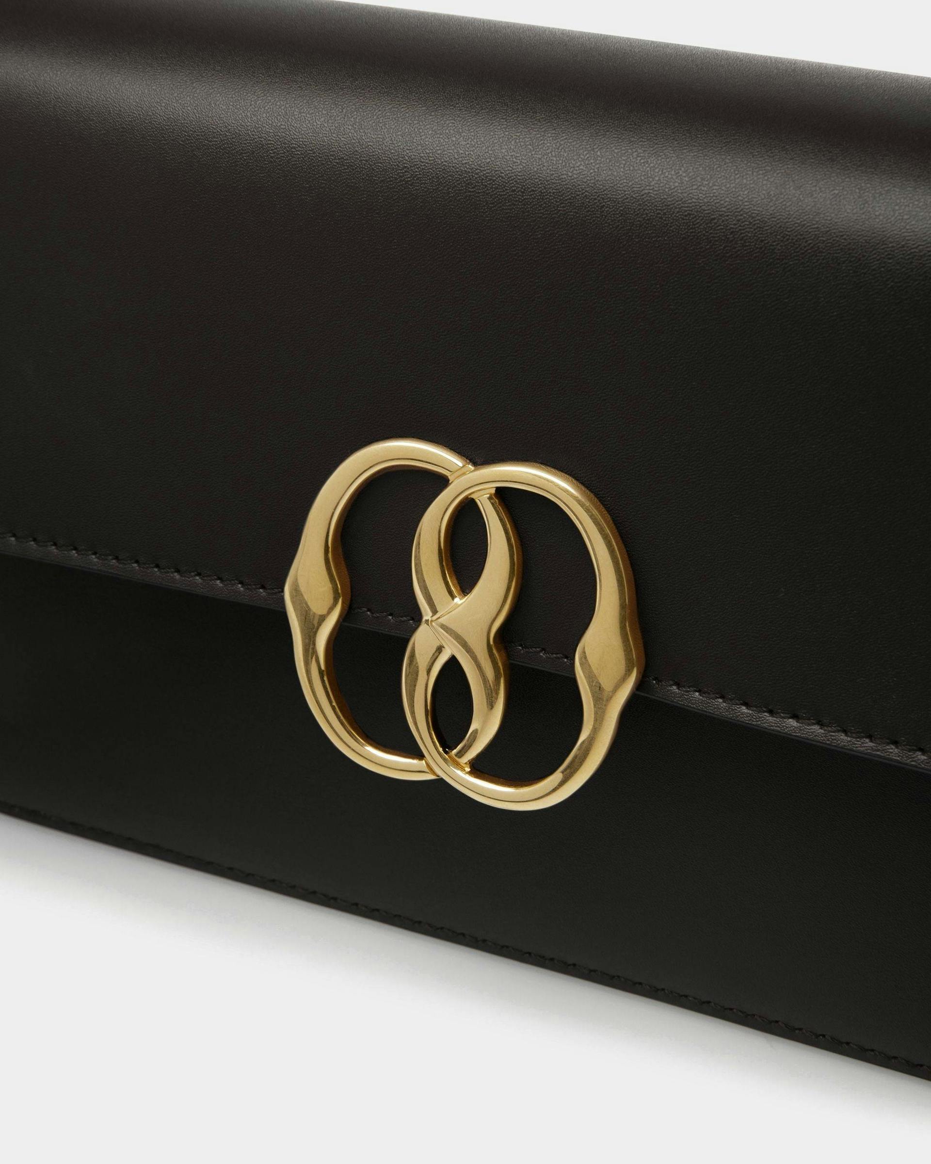 Women's Emblem Shoulder Bag In Black Leather | Bally | Still Life Detail