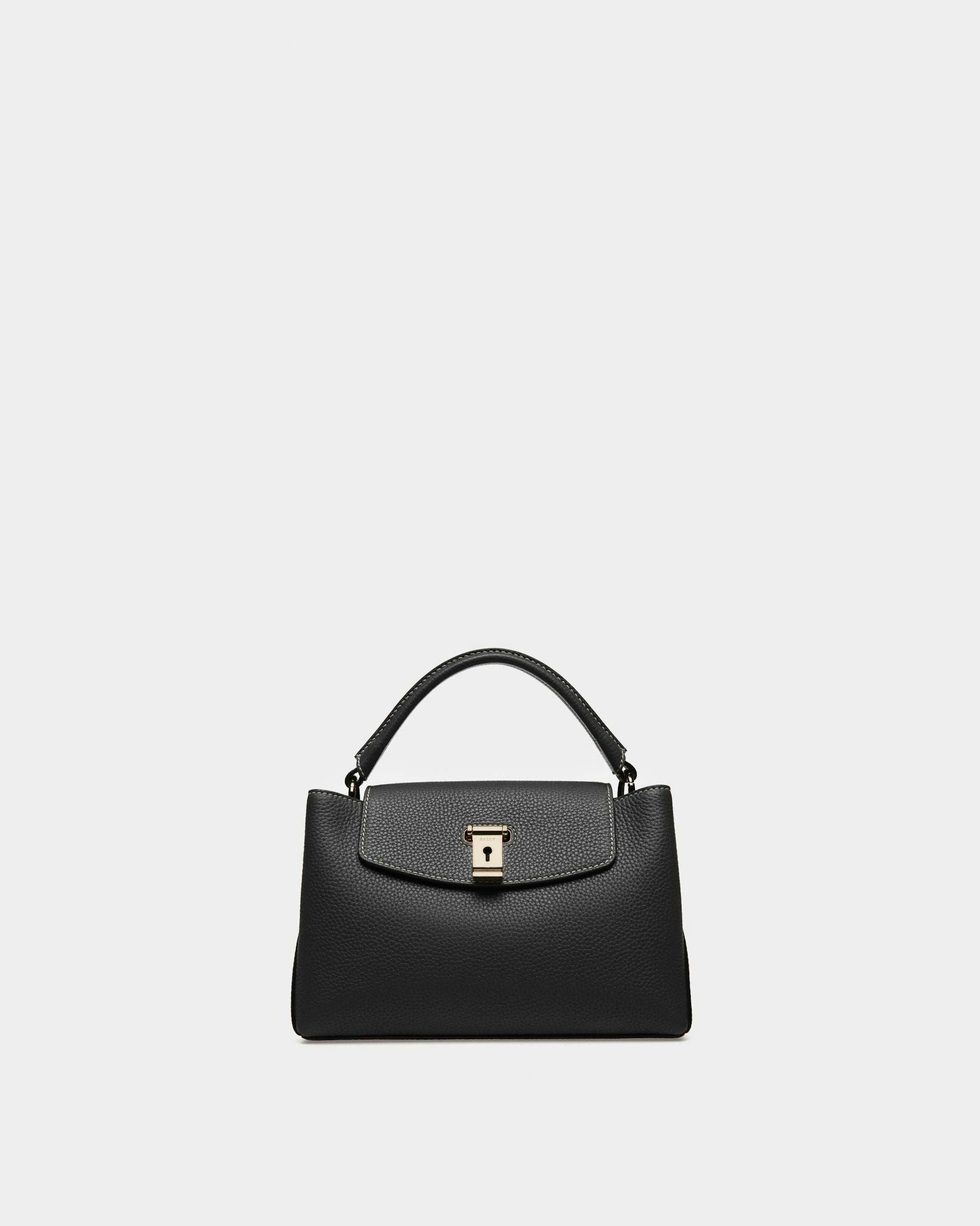 Layka Leather Top Handle Bag In Black - Women's - Bally - 01