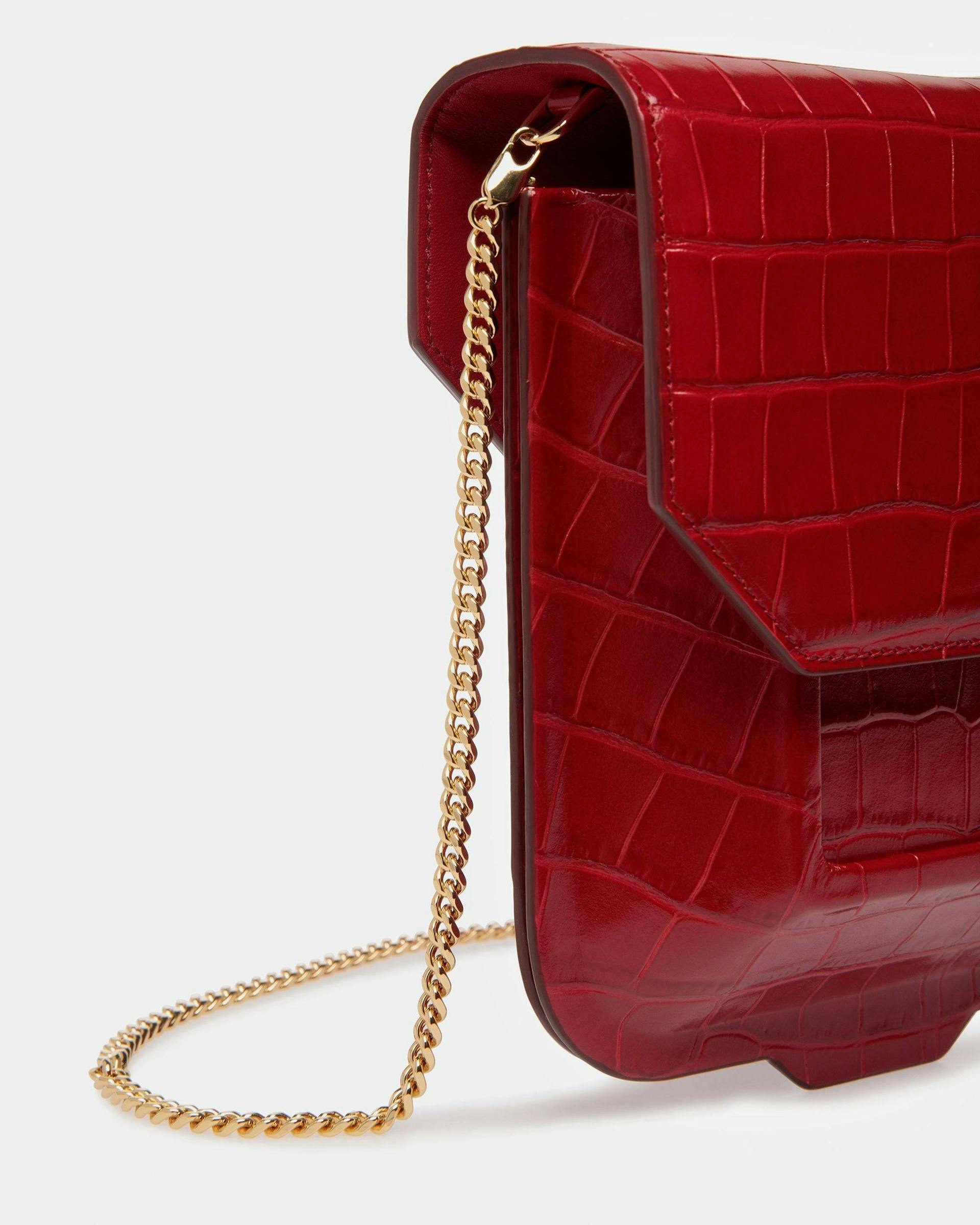 To Go Minibag In Crocodile Embossed Leather - Women's - Bally - 03