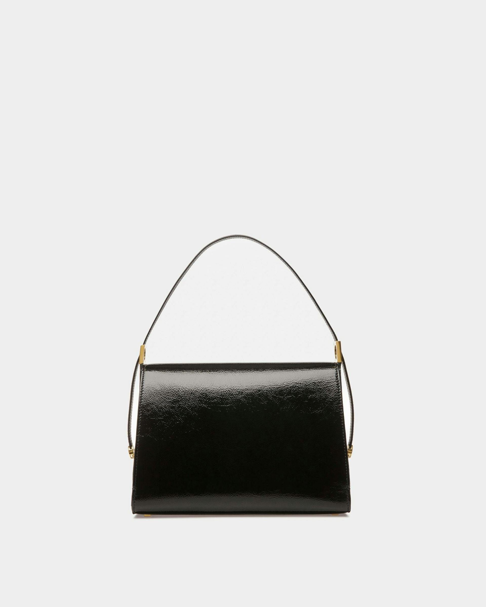 Emblem Shoulder Bag In Black Leather - Women's - Bally - 02