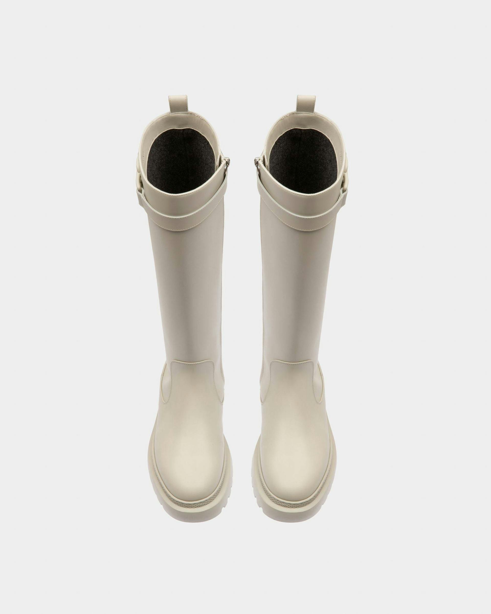 Gaila Leather Boots In Denty White - Women's - Bally - 02