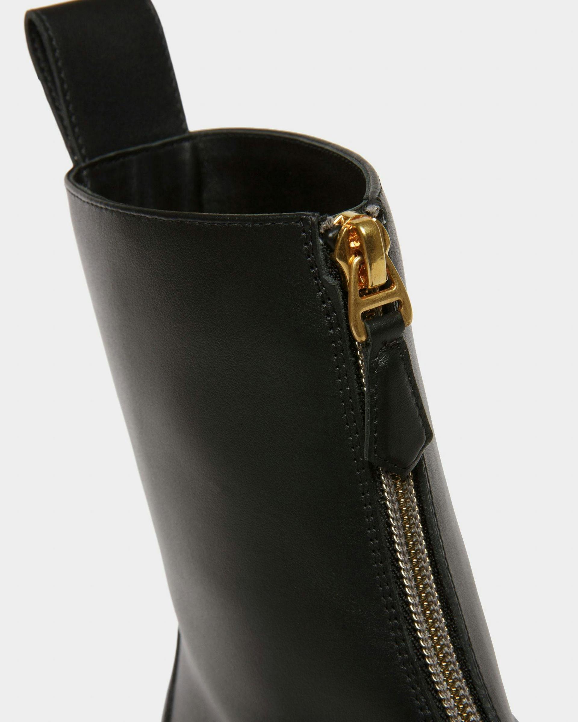 Giuli Leather Booties In Black - Women's - Bally - 06