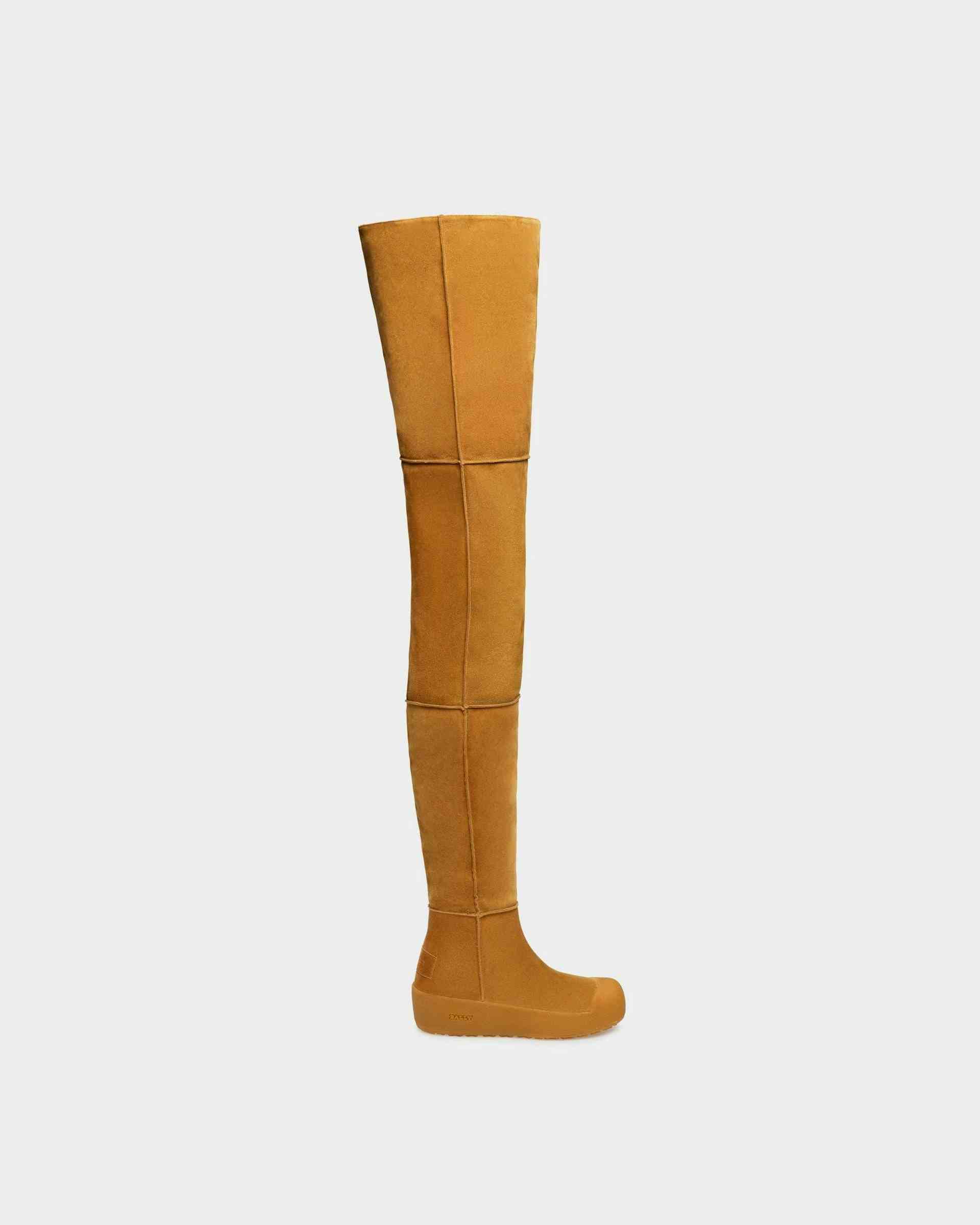 Cortina Leather Long Boots In Camel - Women's - Bally