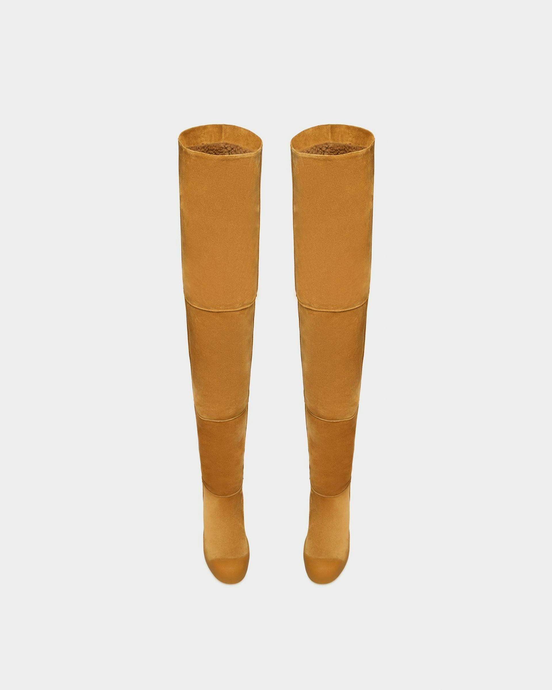 Cortina Leather Long Boots In Camel - Women's - Bally - 02