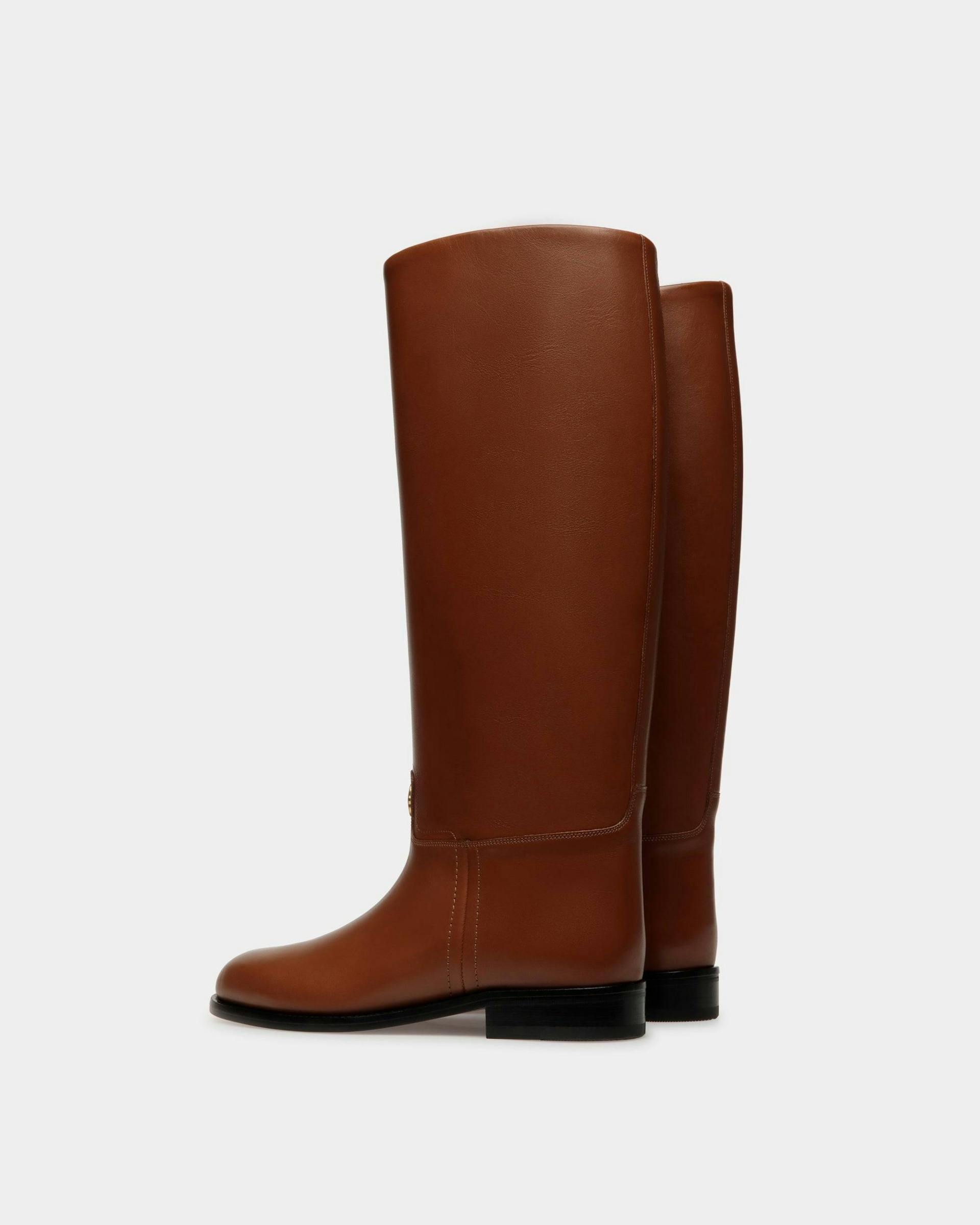 Huntington Long Boots In Brown Leather - Women's - Bally - 04