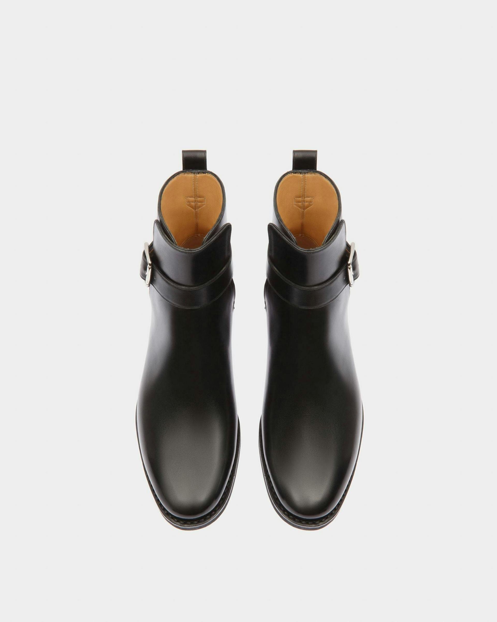 Filly Leather Booties In Black - Women's - Bally - 02
