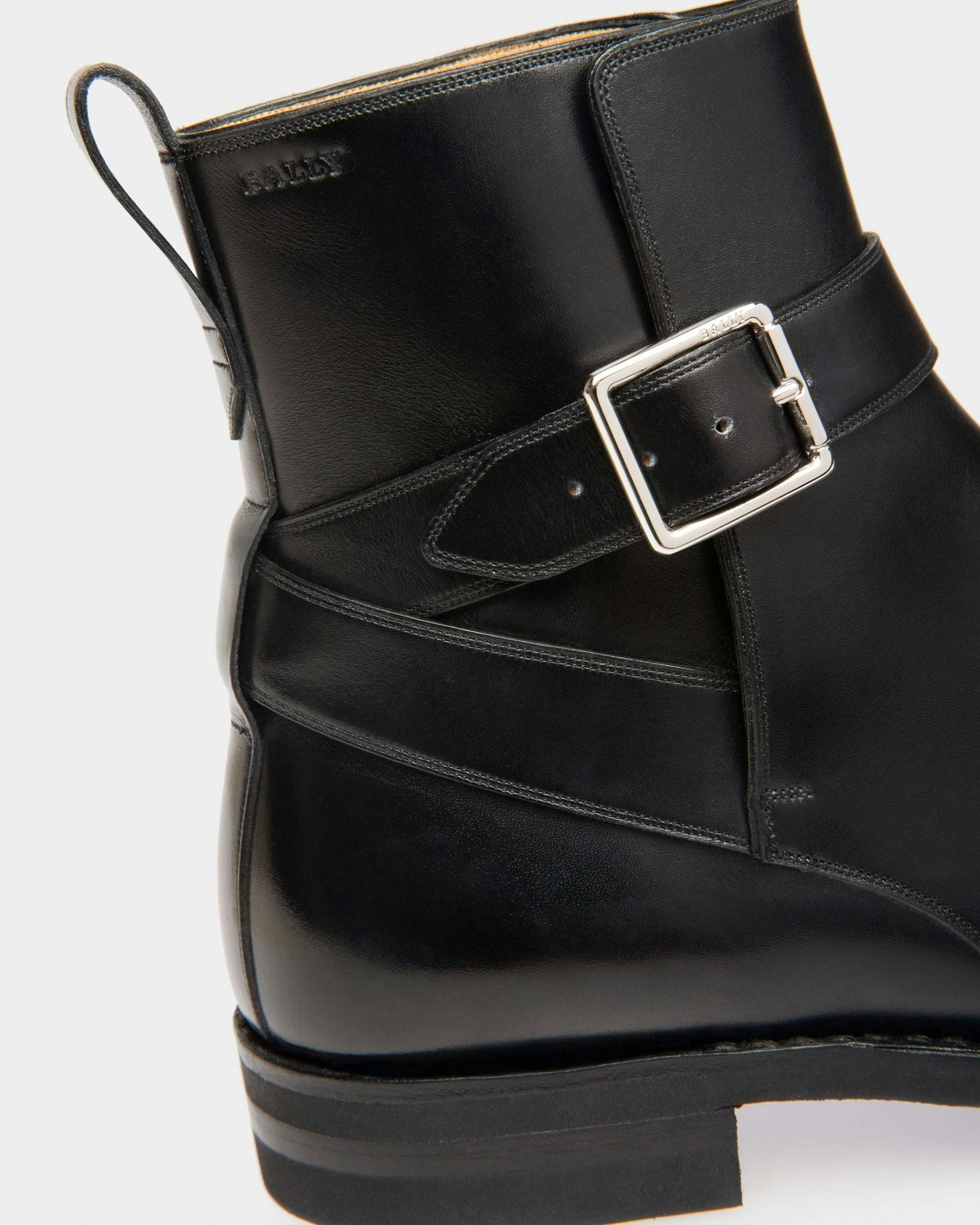Filly Leather Booties In Black - Women's - Bally - 06