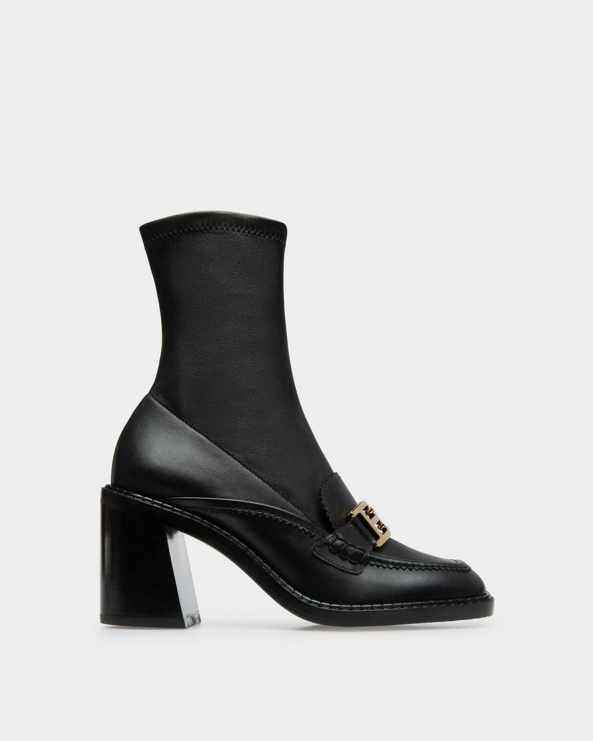 Enzy Leather Booties In Black - Women's - Bally - 01