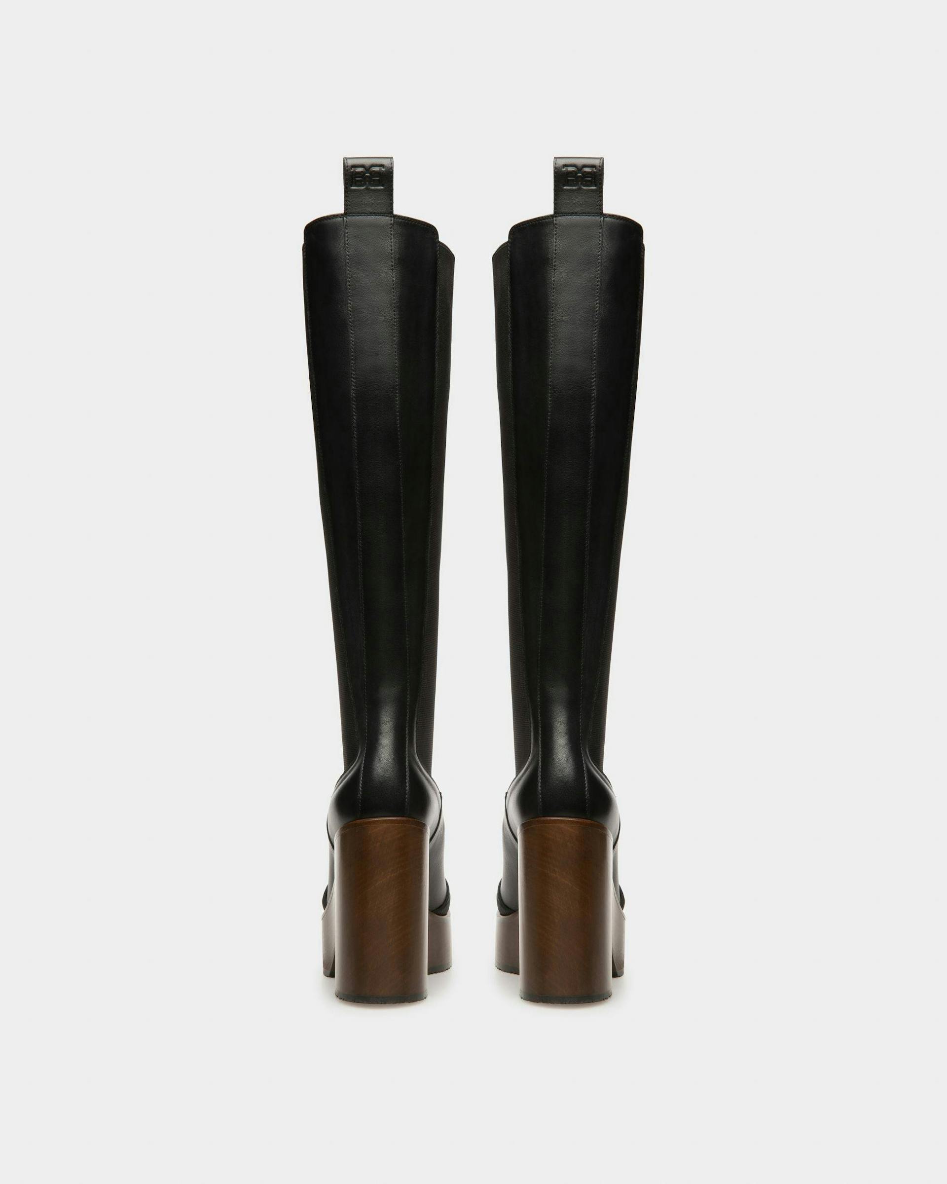 Ianna Leather Long Boots In Black - Women's - Bally - 04