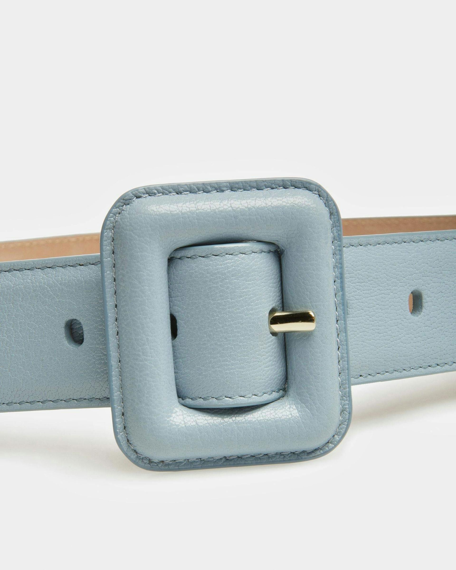 Janelle Leather Belt In Light Blue - Women's - Bally - 03