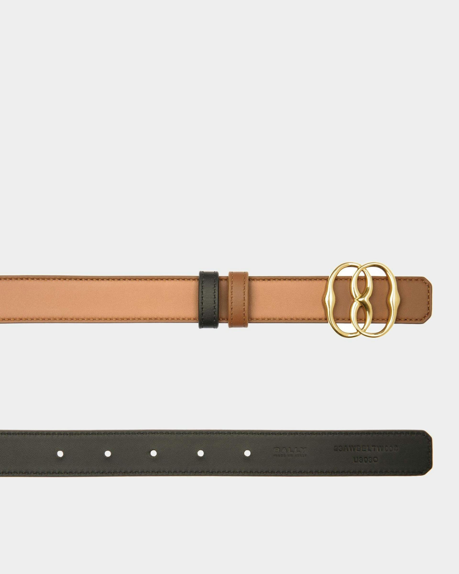 Women's Emblem 25mm Belt In Brown Leather | Bally | Still Life Detail