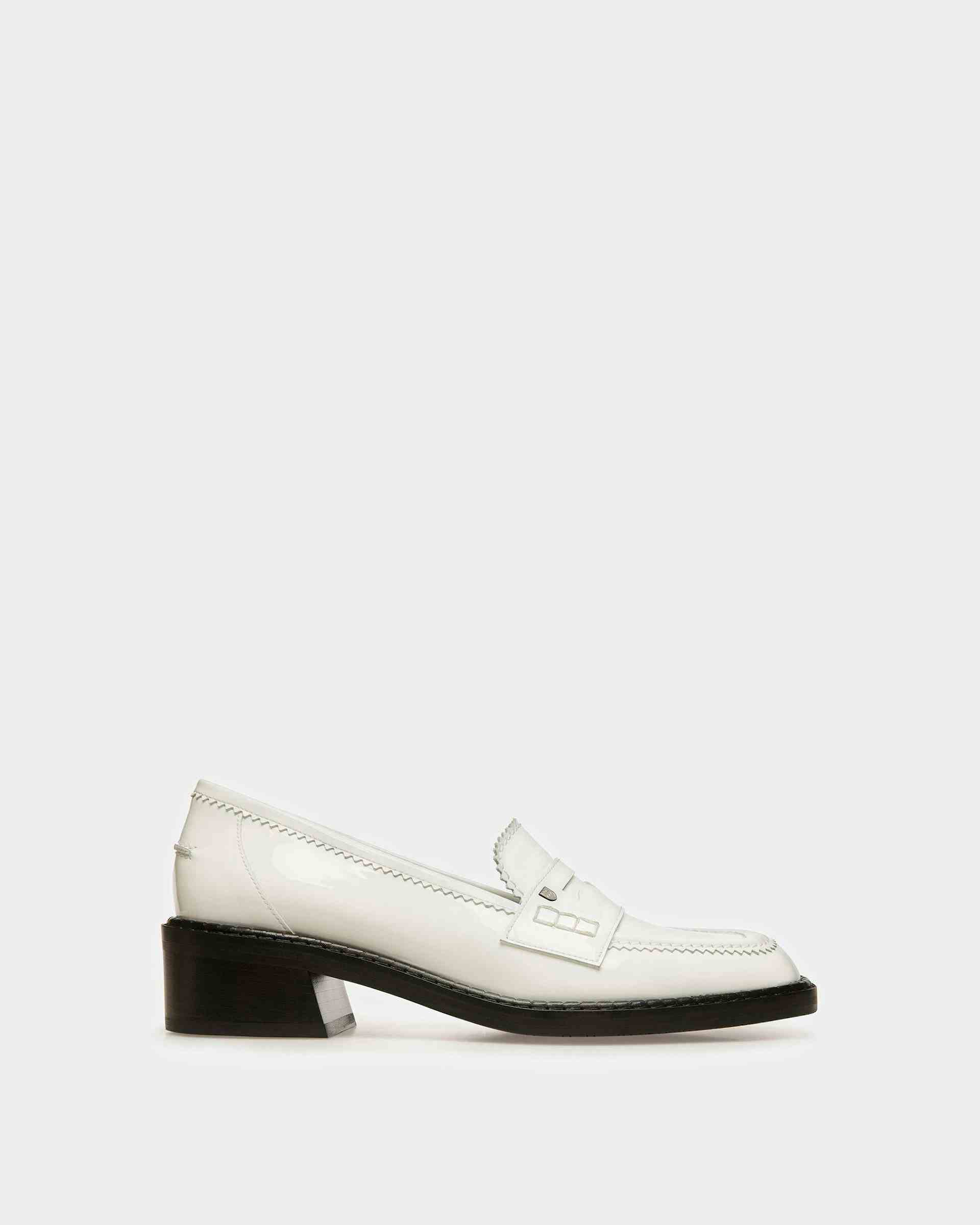 Elly Leather Moccasins In White - Women's - Bally