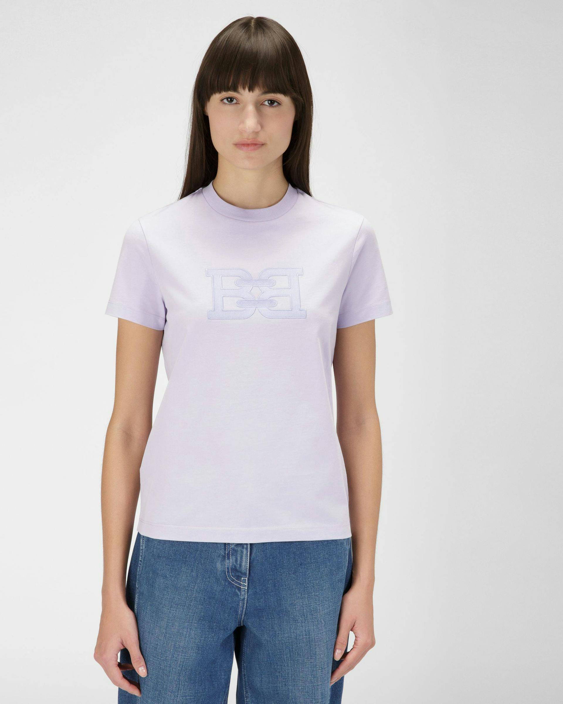T-Shirt En Coton Biologique Violet - Femme - Bally - 01
