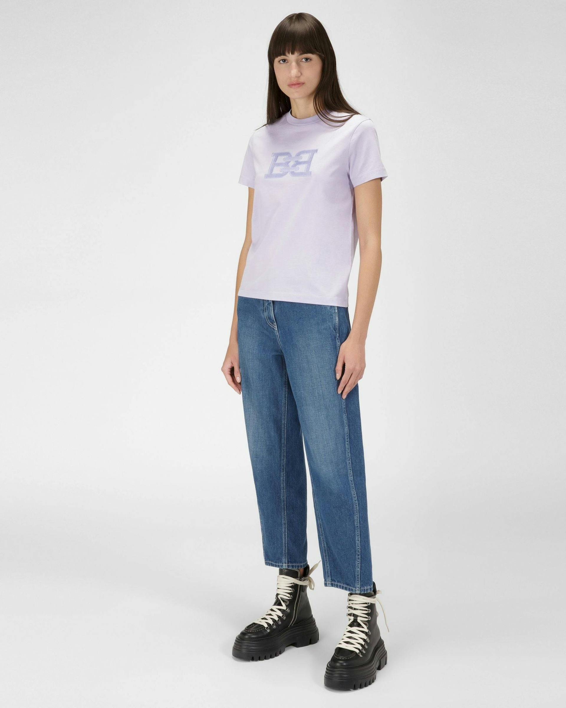 T-Shirt En Coton Biologique Violet - Femme - Bally - 05