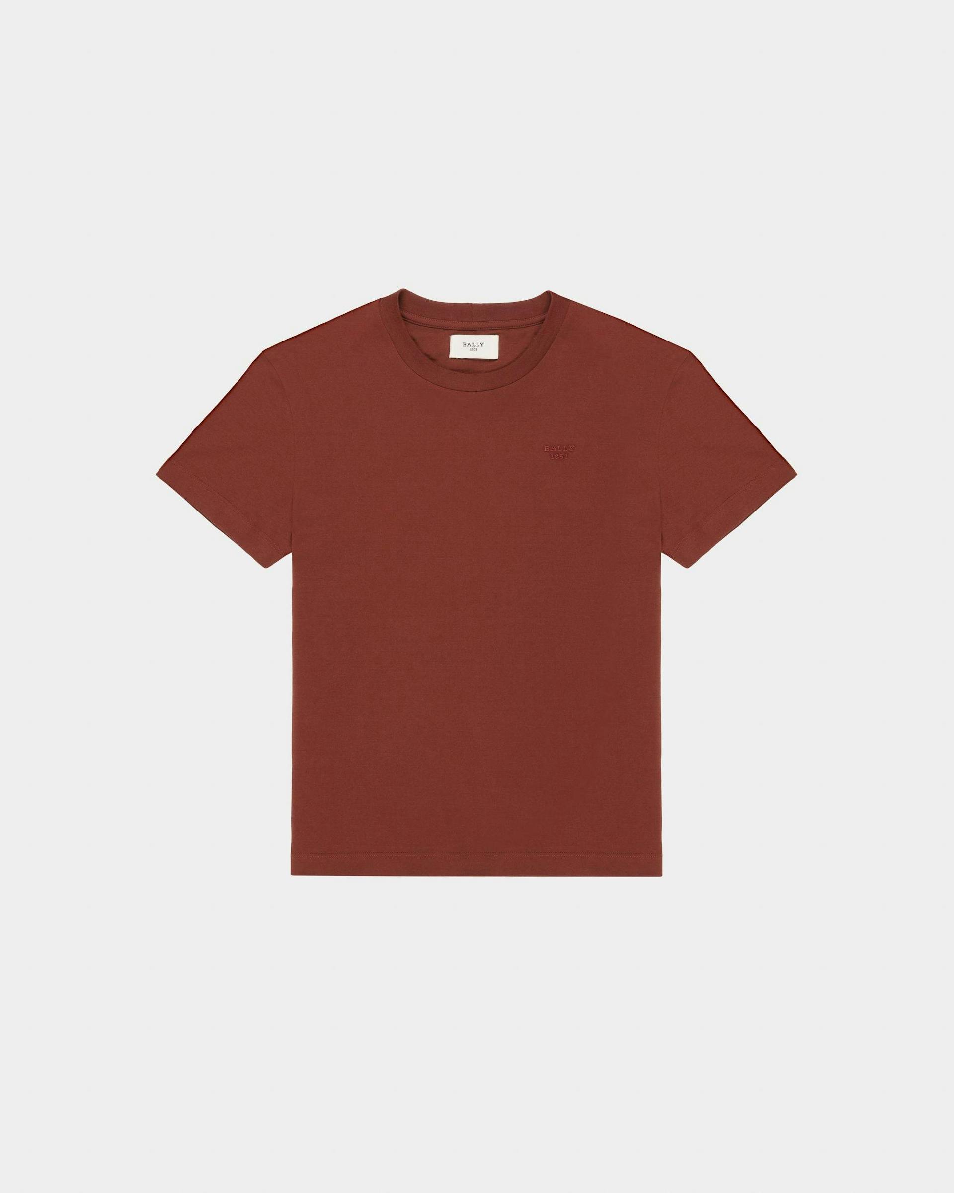 T-Shirt En Coton Biologique Rouge Héritage - Femme - Bally - 04