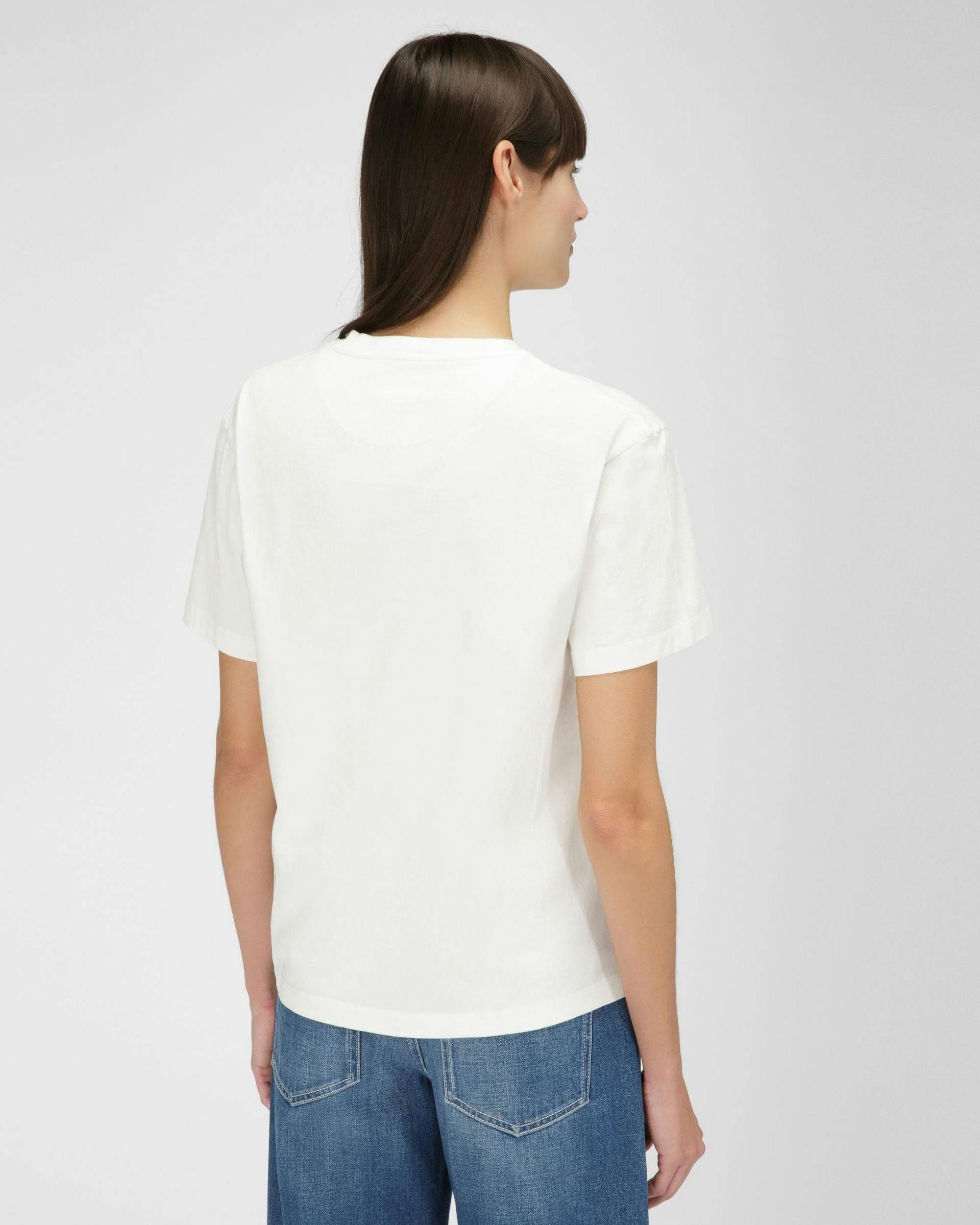 Organic Cotton T-Shirt In Bone - Women's - Bally - 03