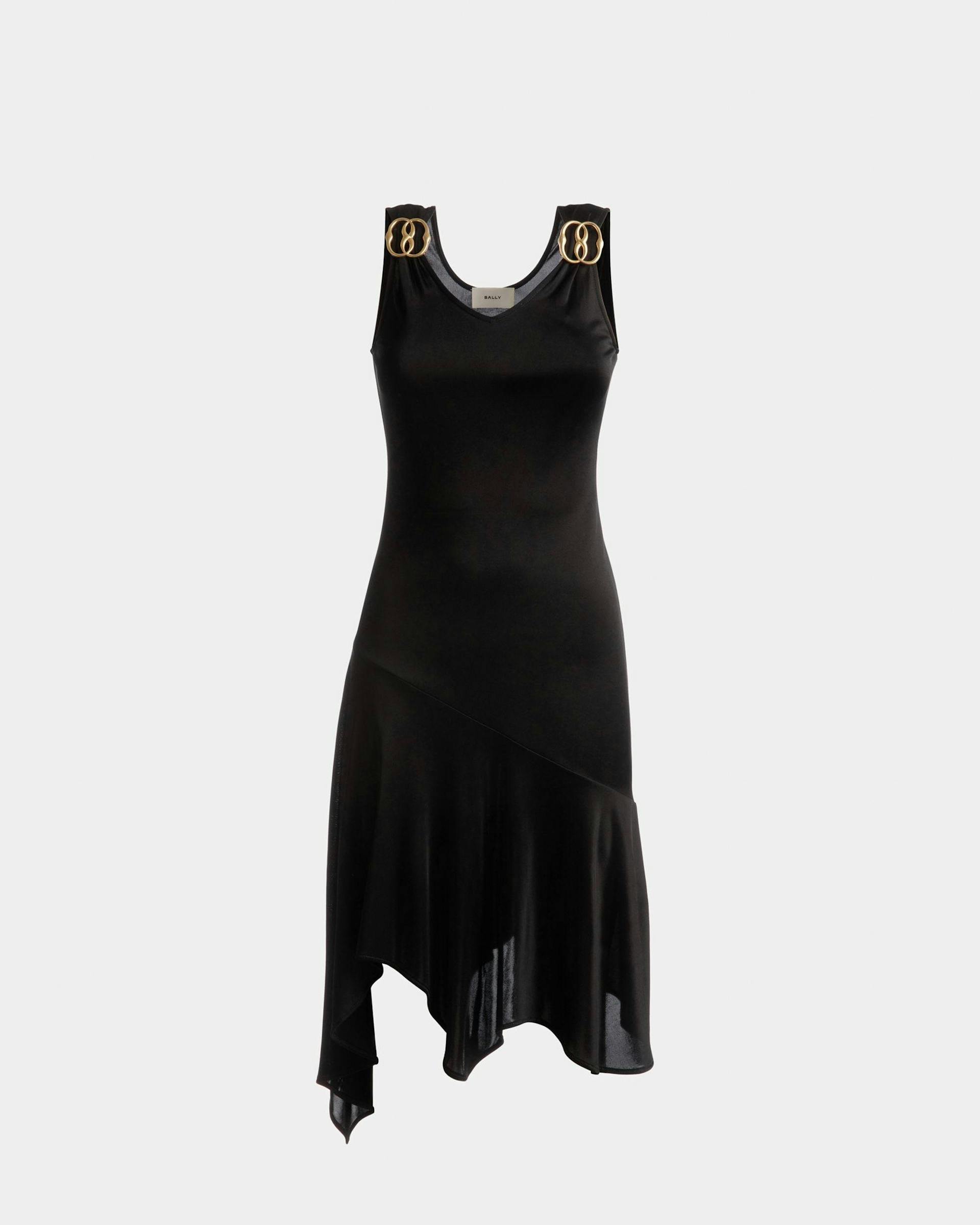 Asymmetric Dress In Black Viscose Mix - Women's - Bally - 01