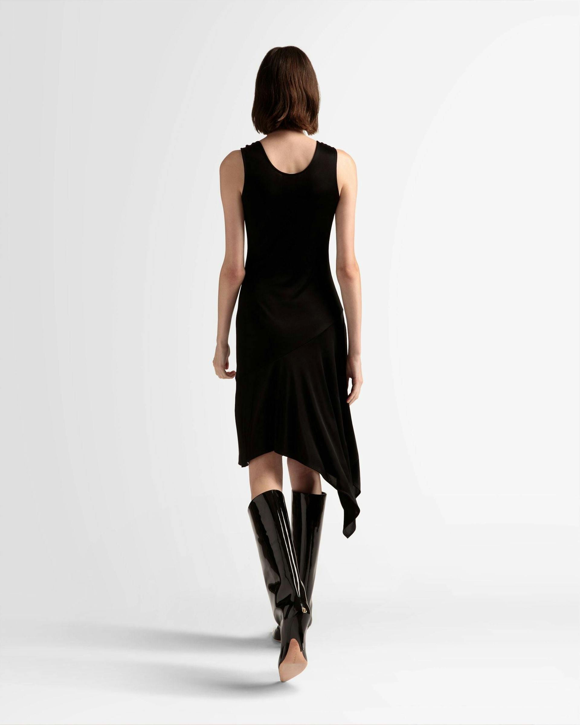 Asymmetric Dress In Black Viscose Mix - Women's - Bally - 06