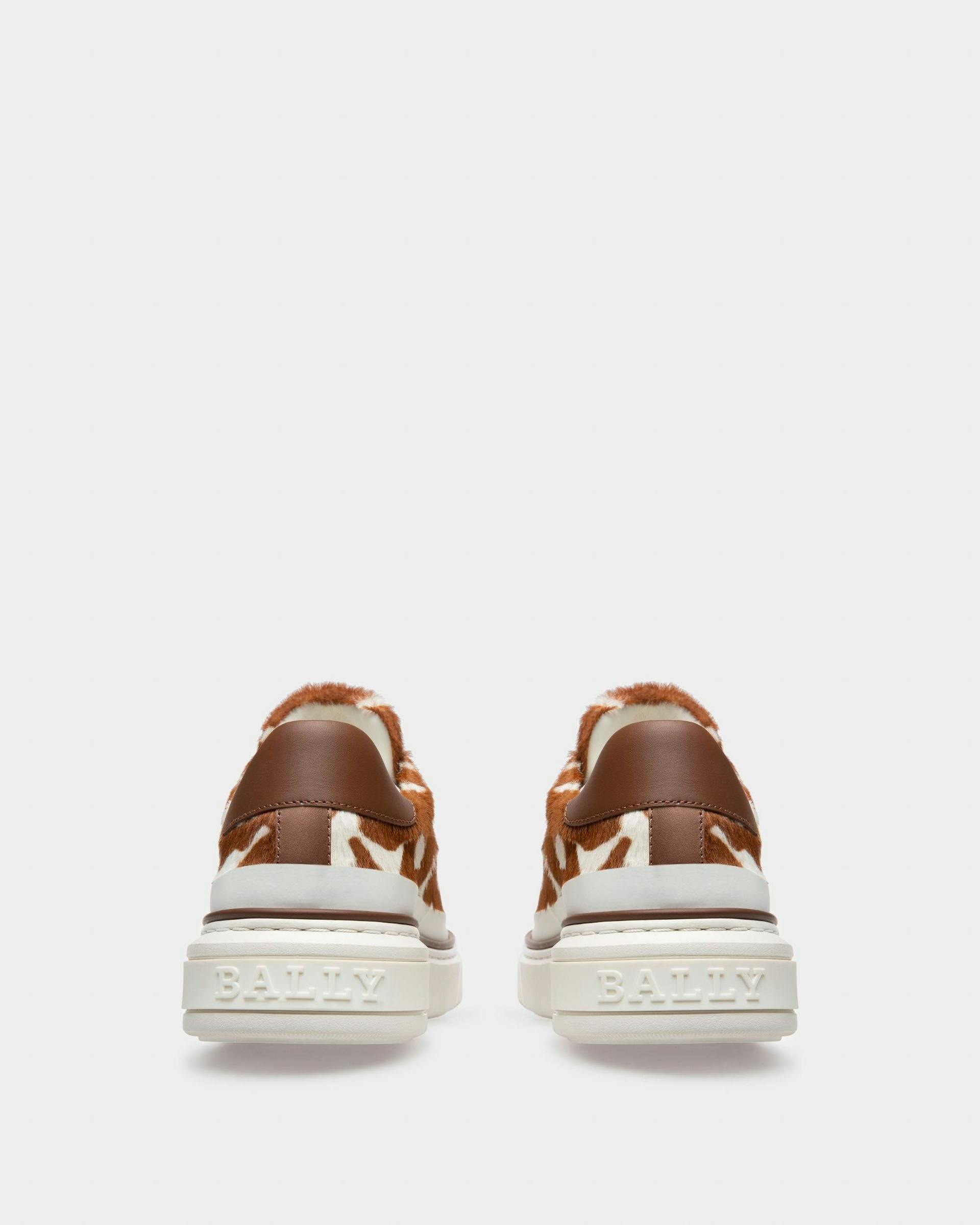 Maily Leather Sneakers In White & Brown - Women's - Bally - 04