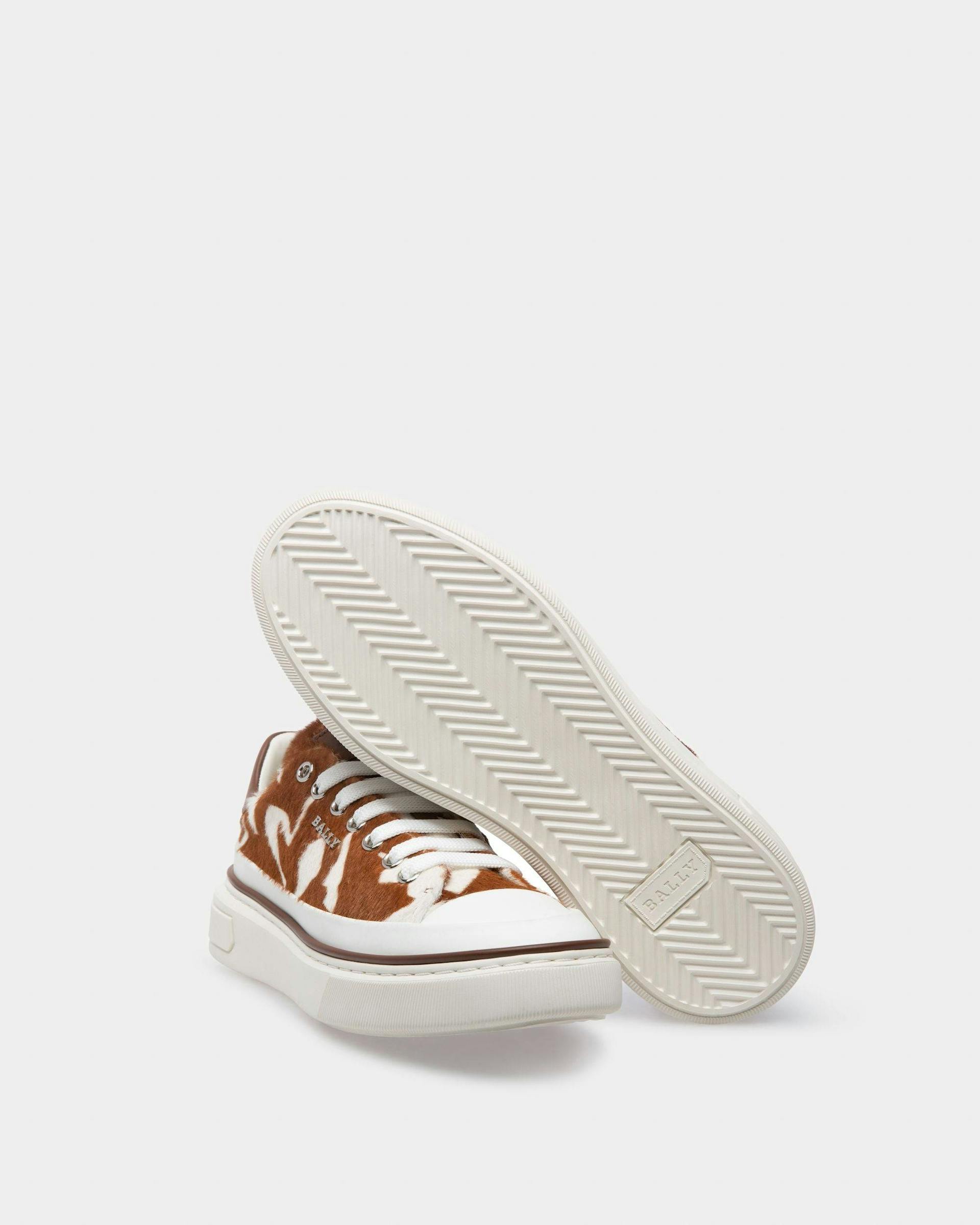 Maily Leather Sneakers In White & Brown - Women's - Bally - 05